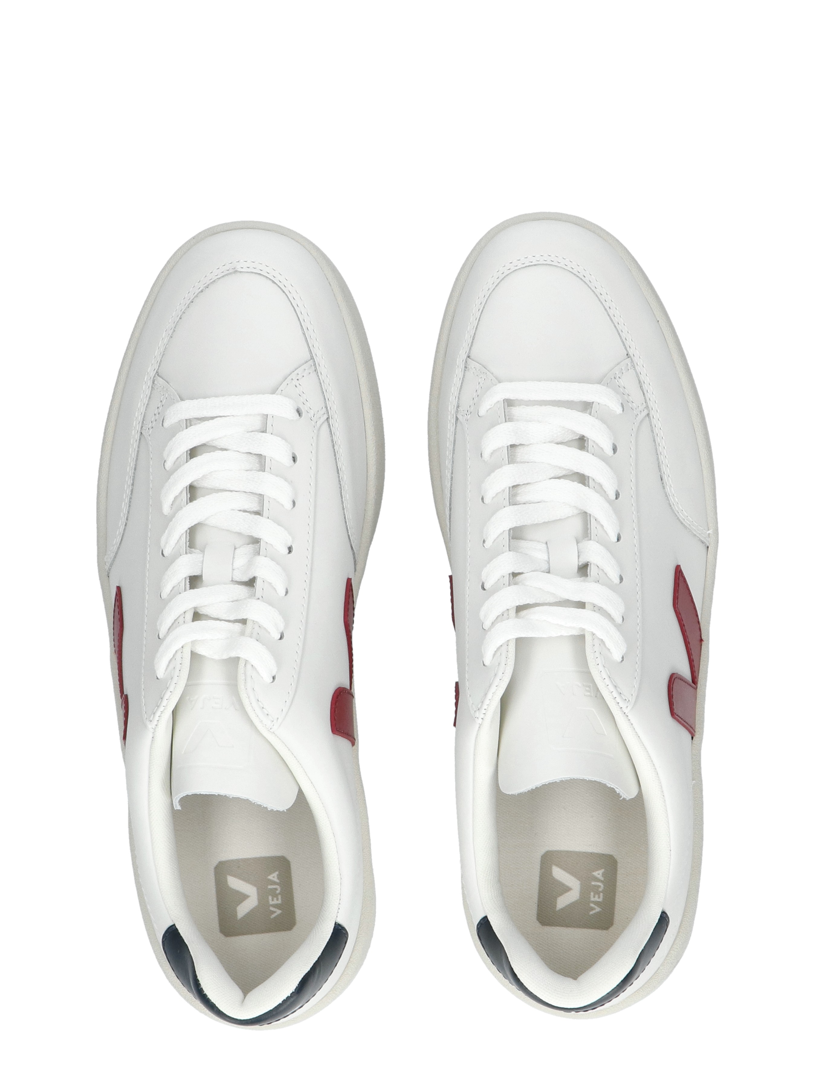 V-12 Men Leather White Blue