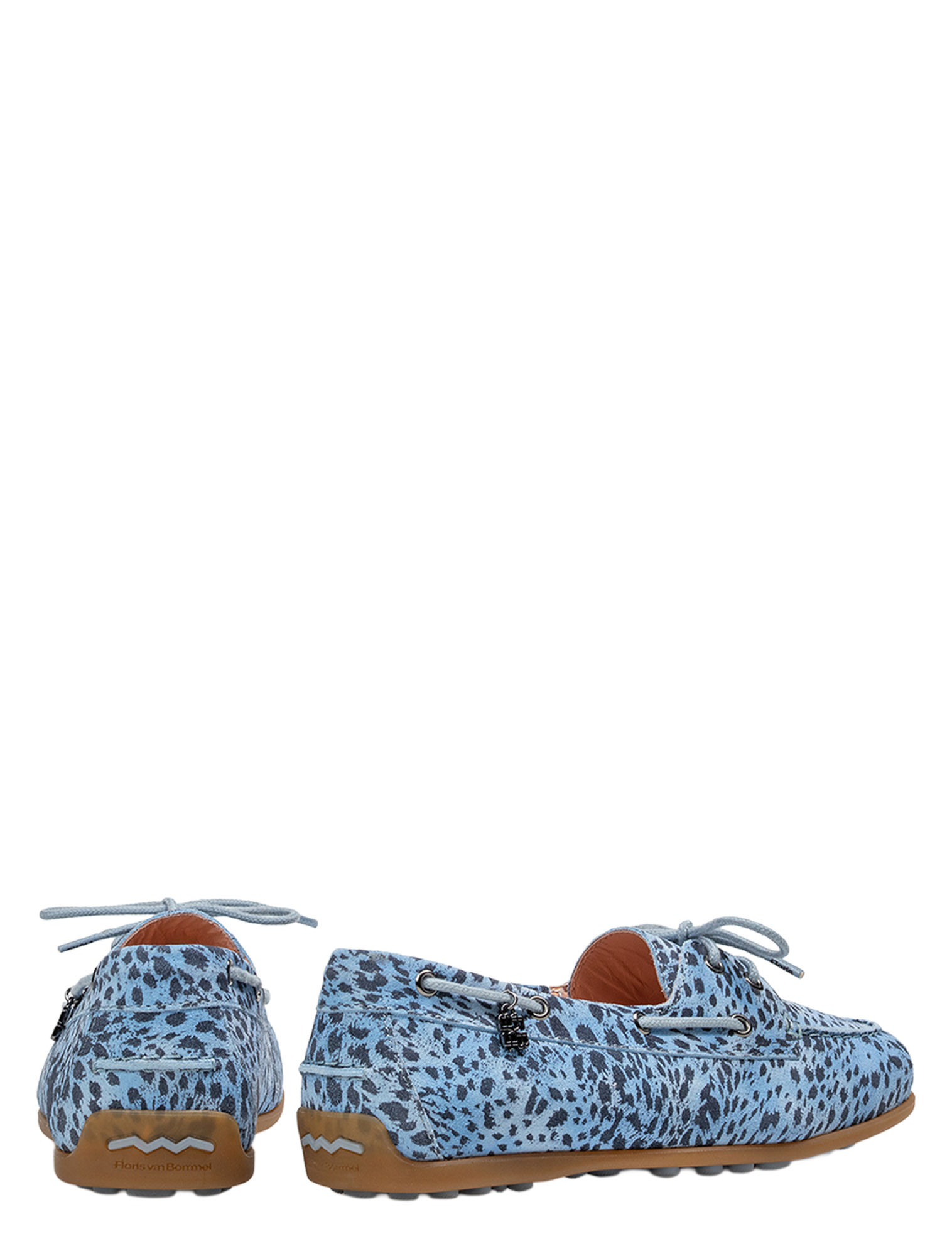 loafers, leopard pattern, blue, suede?, moccasin sole