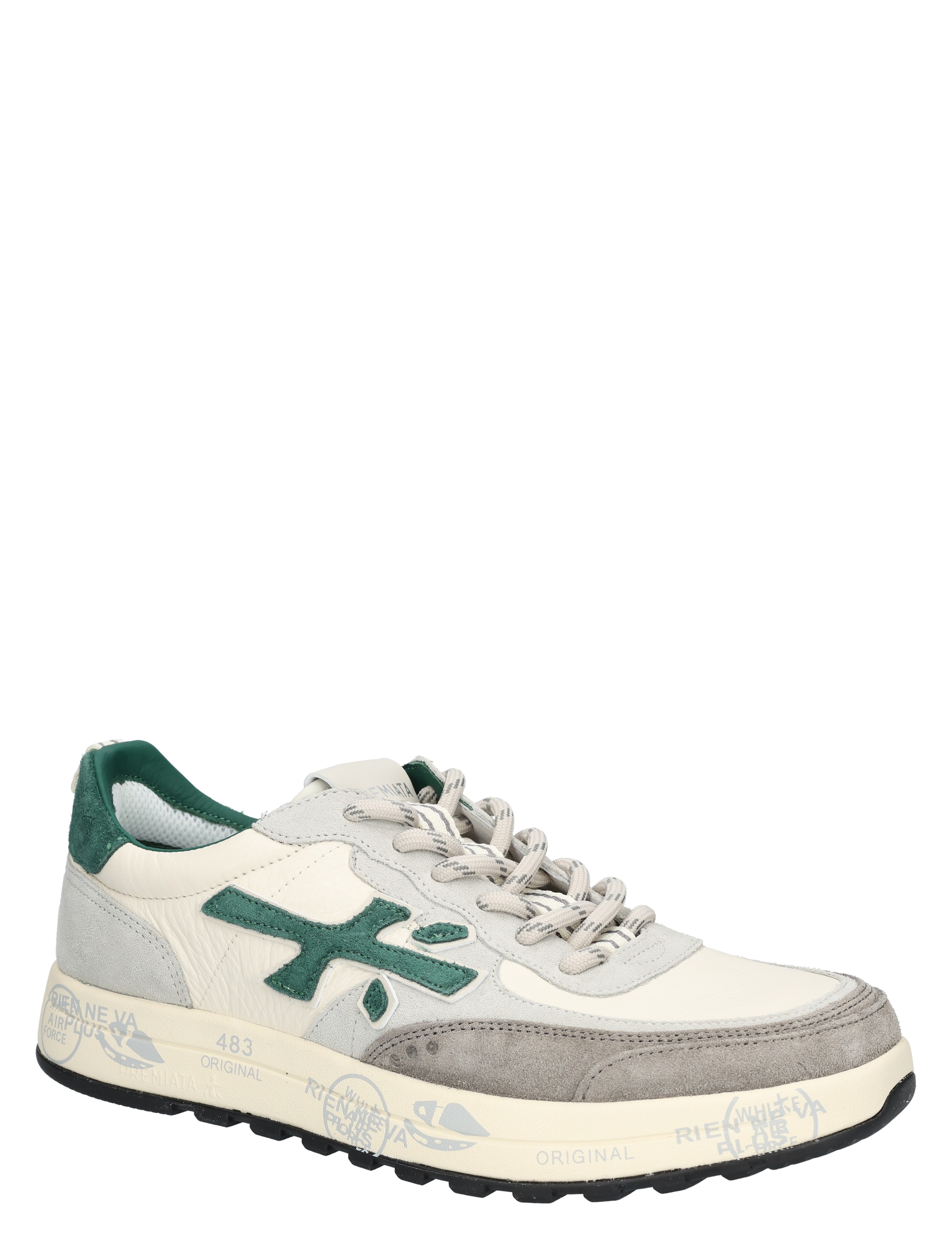 Premiata - Nous Men 7727 White Green - Heren - Lage Sneakers - Sneakers - 48272_86_3