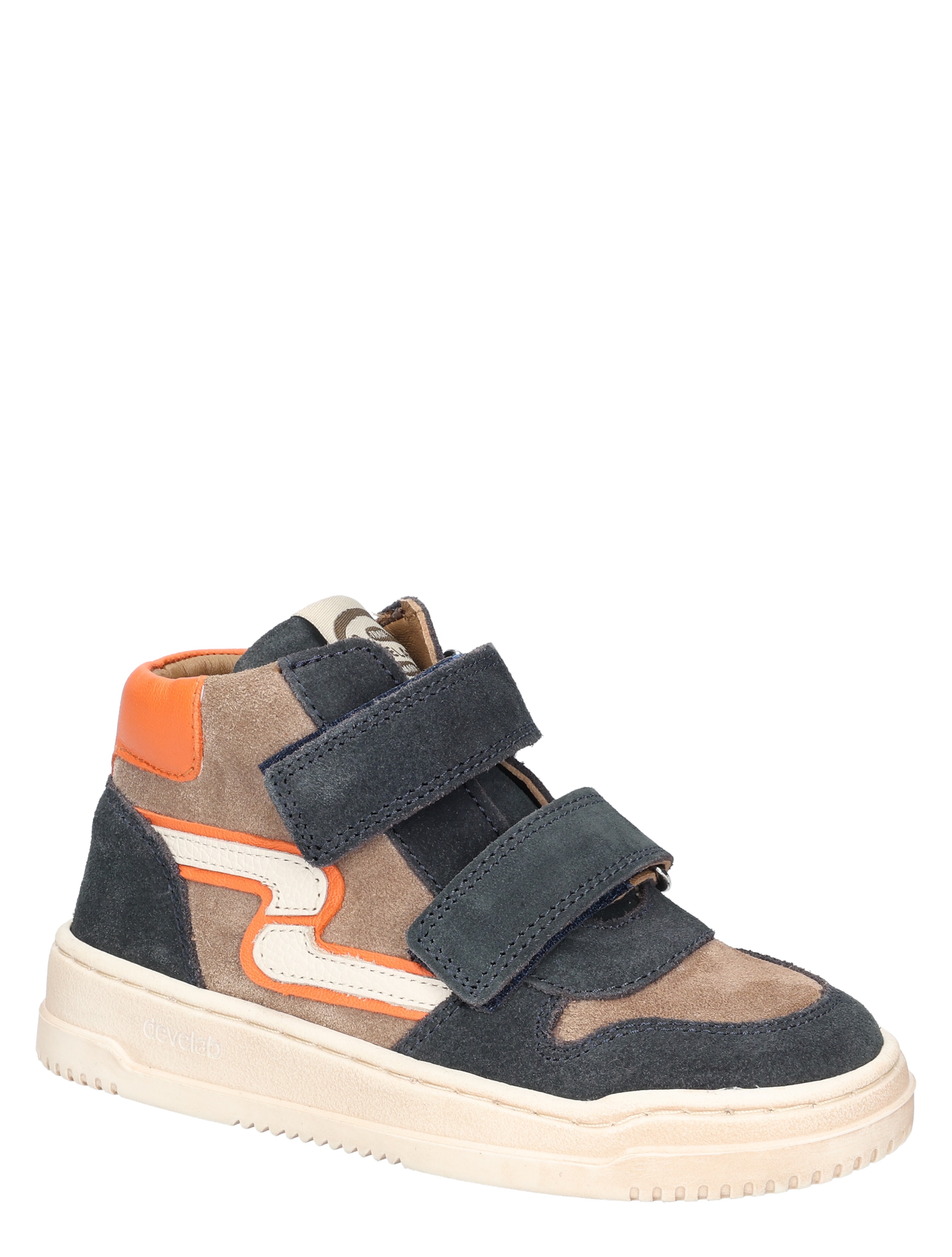 Develab - 44411 696 Blue Combi Waxed - Jongens - Klittenbandschoenen - 49253_37_3