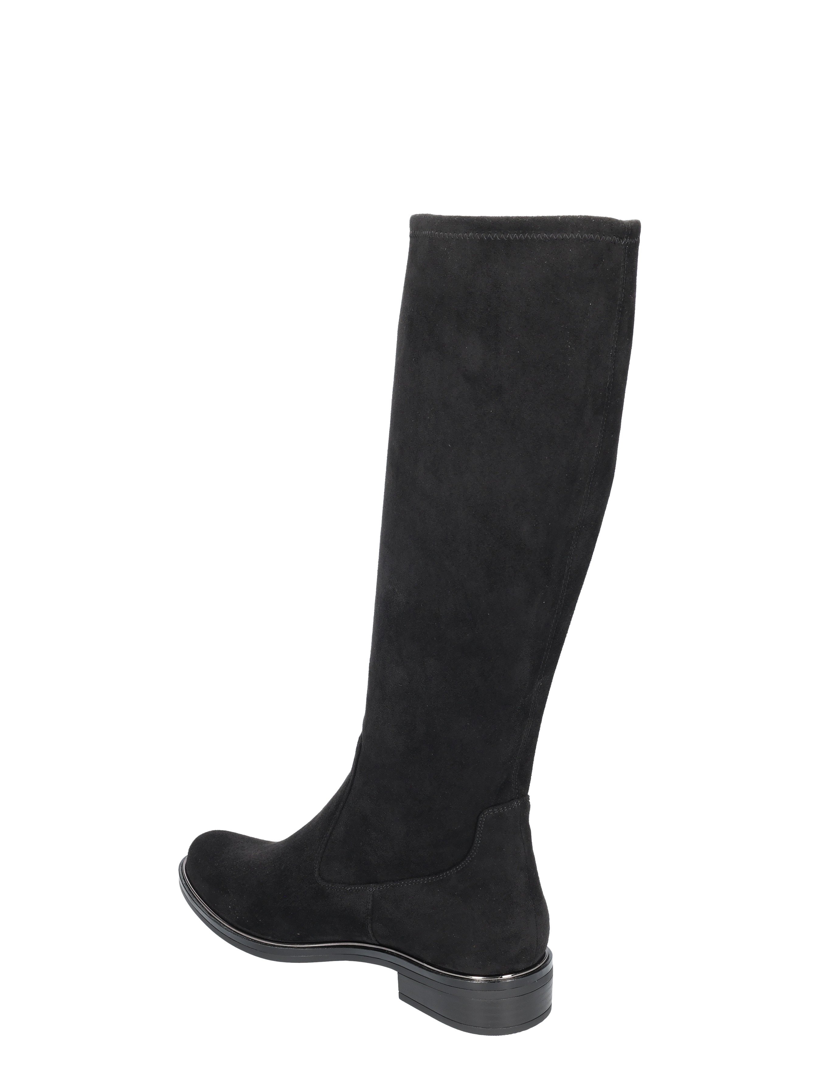 knielaar, laaghakken, tankloper, suede, boots