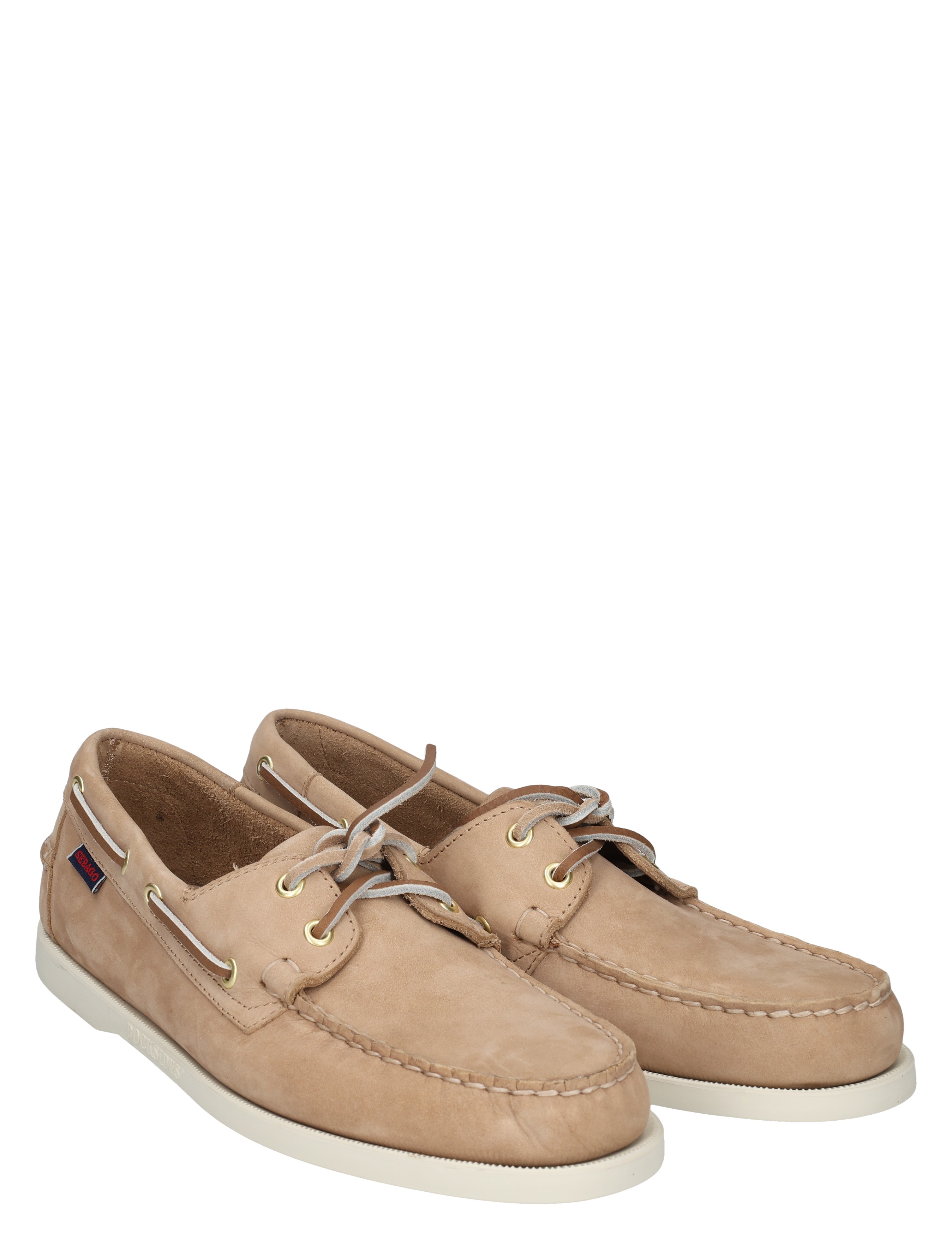 Sebago - Dockside Portland Boat Shoe Men 906 Beige Camel - Heren - Bootschoenen - 49802_77_5