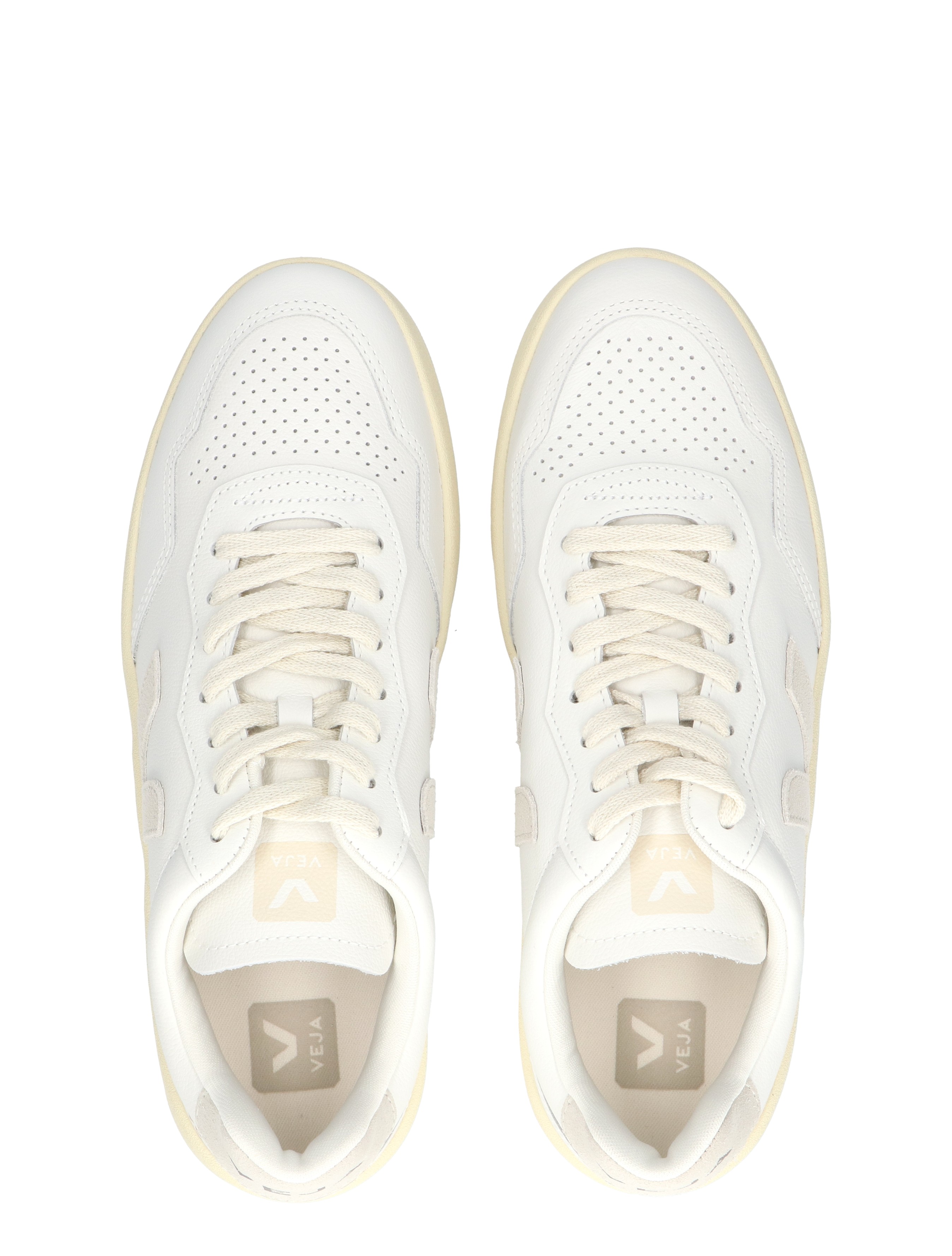 Veja - V-90 Men Leather VD2003655 Extra White Natural - Heren - Lage Sneakers - Sneakers - 48204_87_7