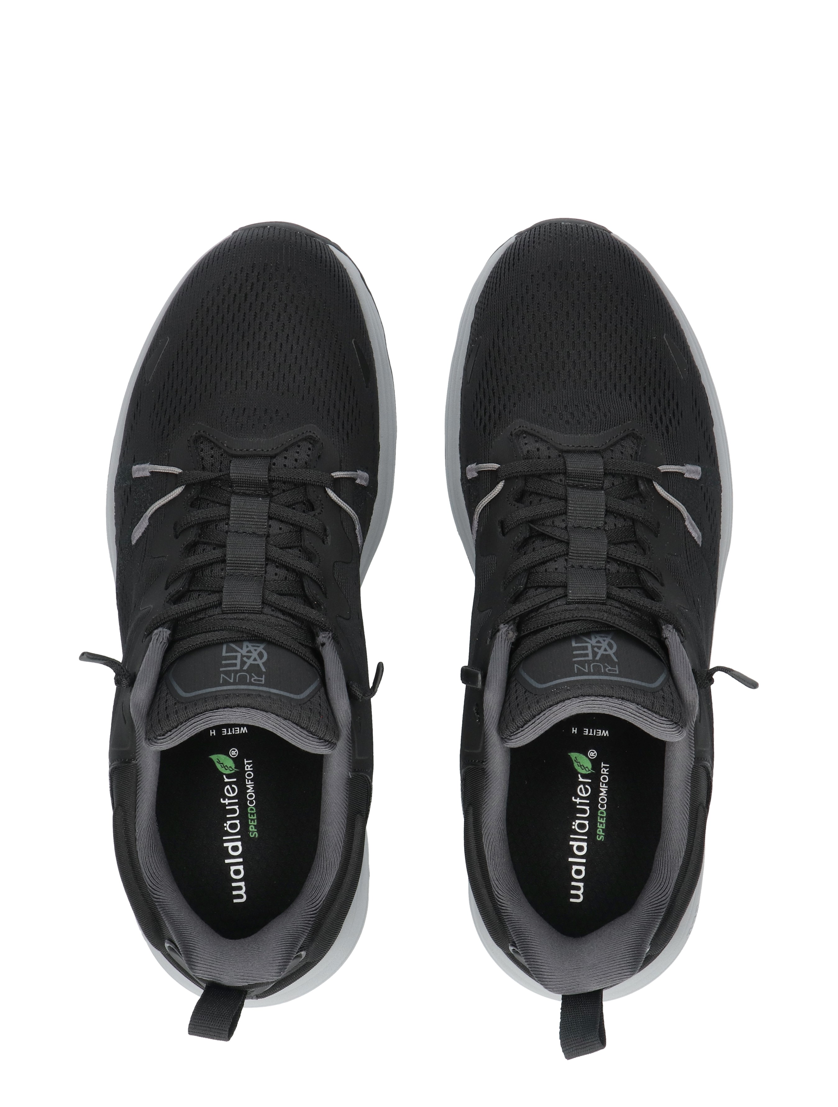 sneakers, zool, mesh, zwart, athletisch