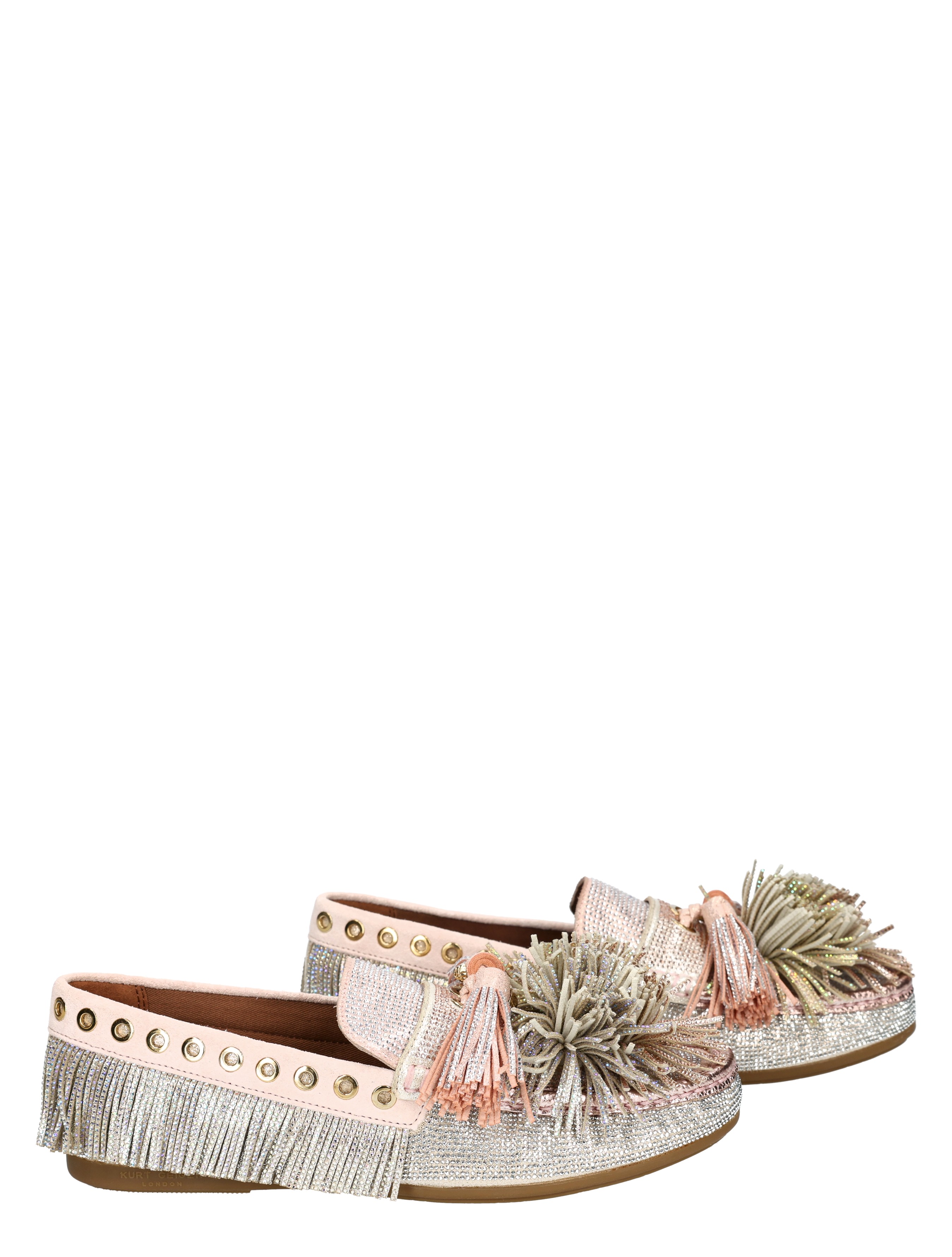 Kurt Geiger - PomPom Moccasin Metal Combi - Dames - Loafers - 49596_53_6