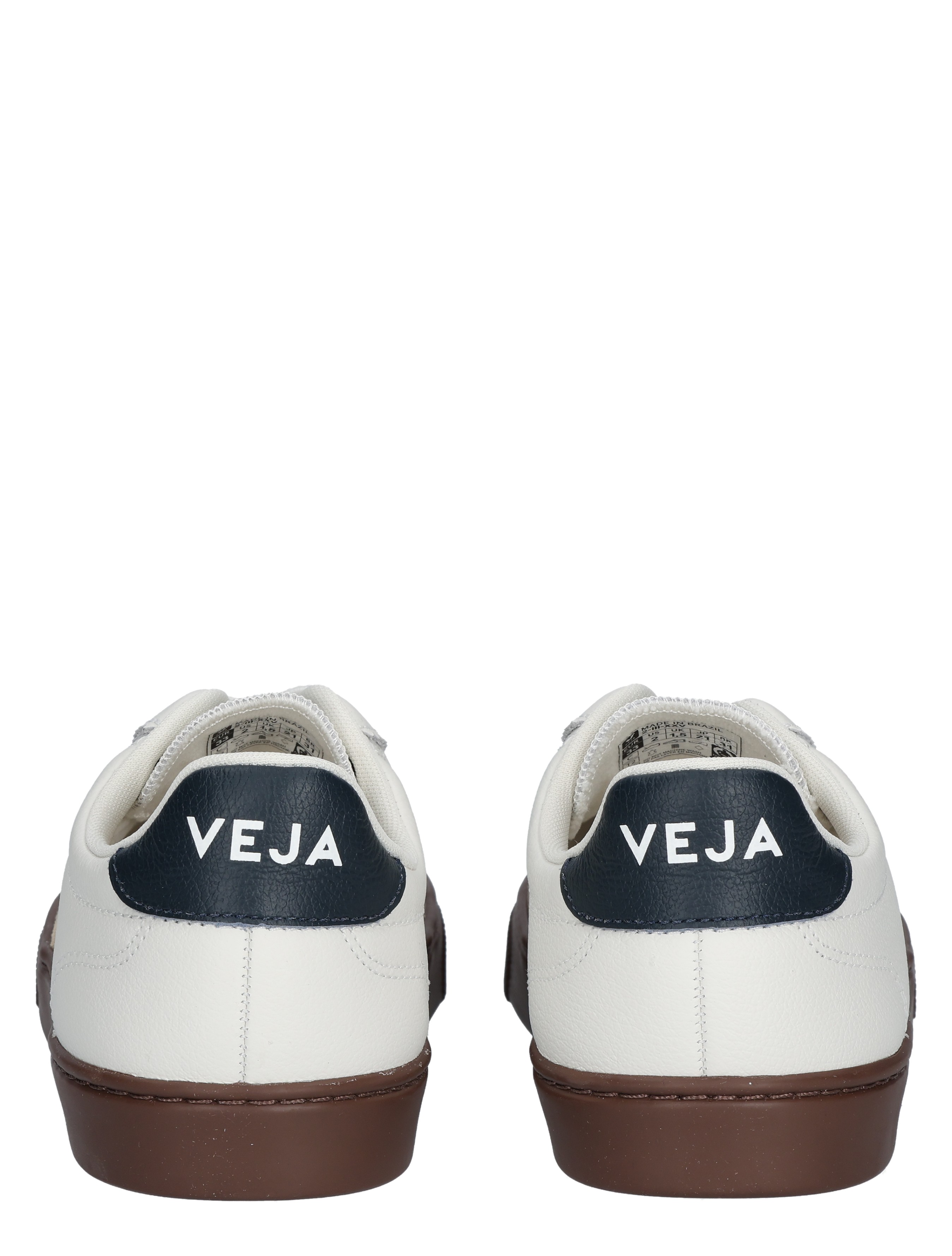 Veja - Small Volley Kids Leather SI2021013C White Nautico Bark - Meisjes - Lage Sneakers - Sneakers - 48211_83_6