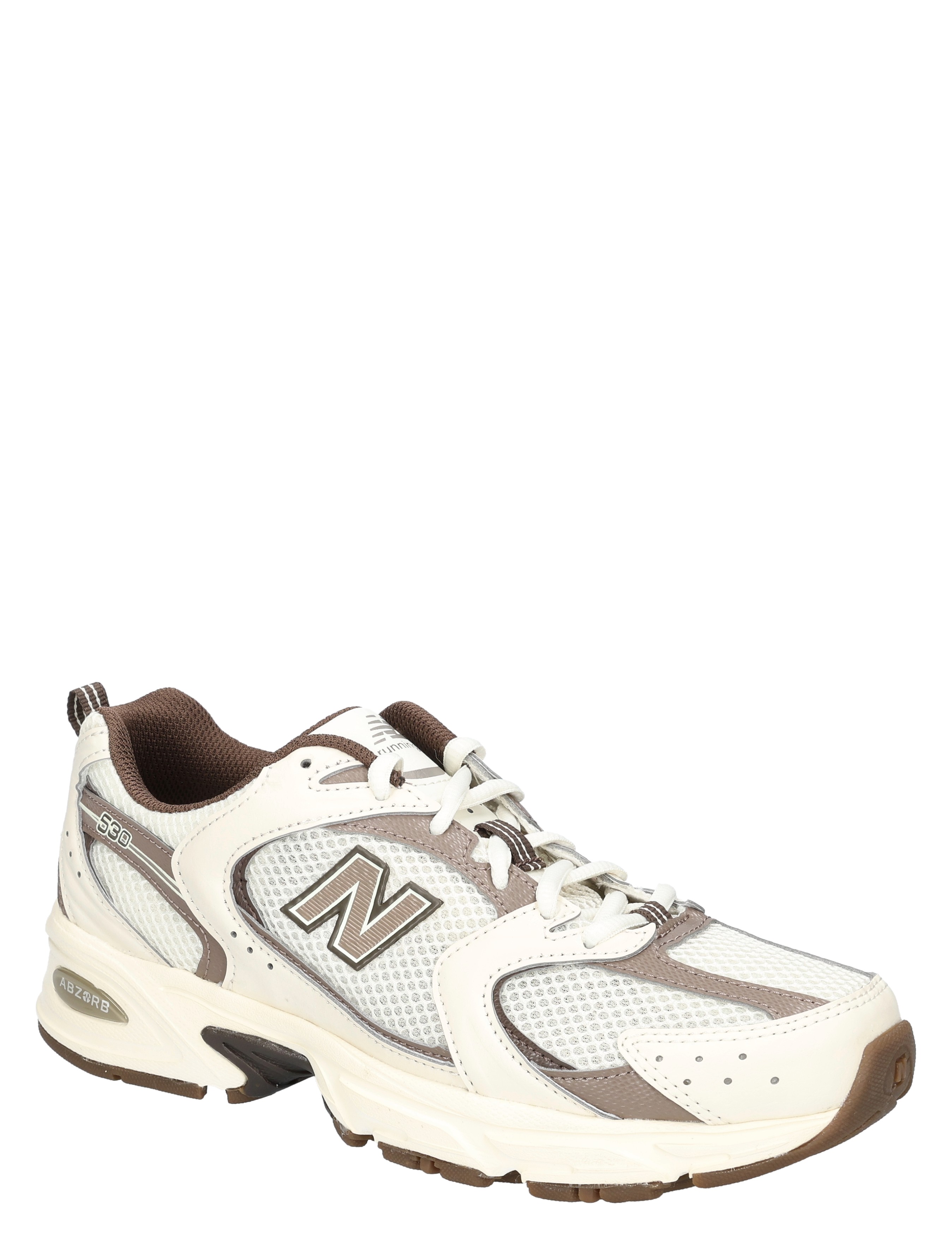 sneaker, witte schoen, mesh stof, grijze accenten, loper