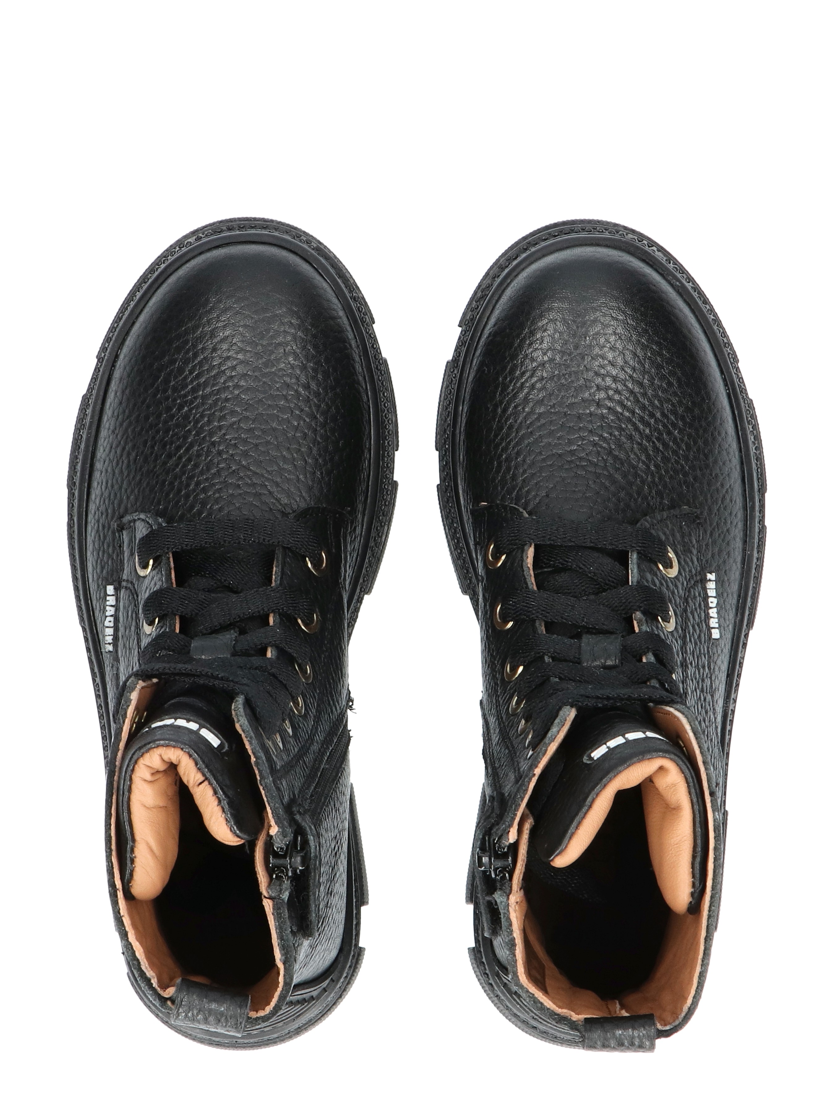 Braqeez - 424751 Black - Meisjes - Veter Boots - Boots - 45735_11_7