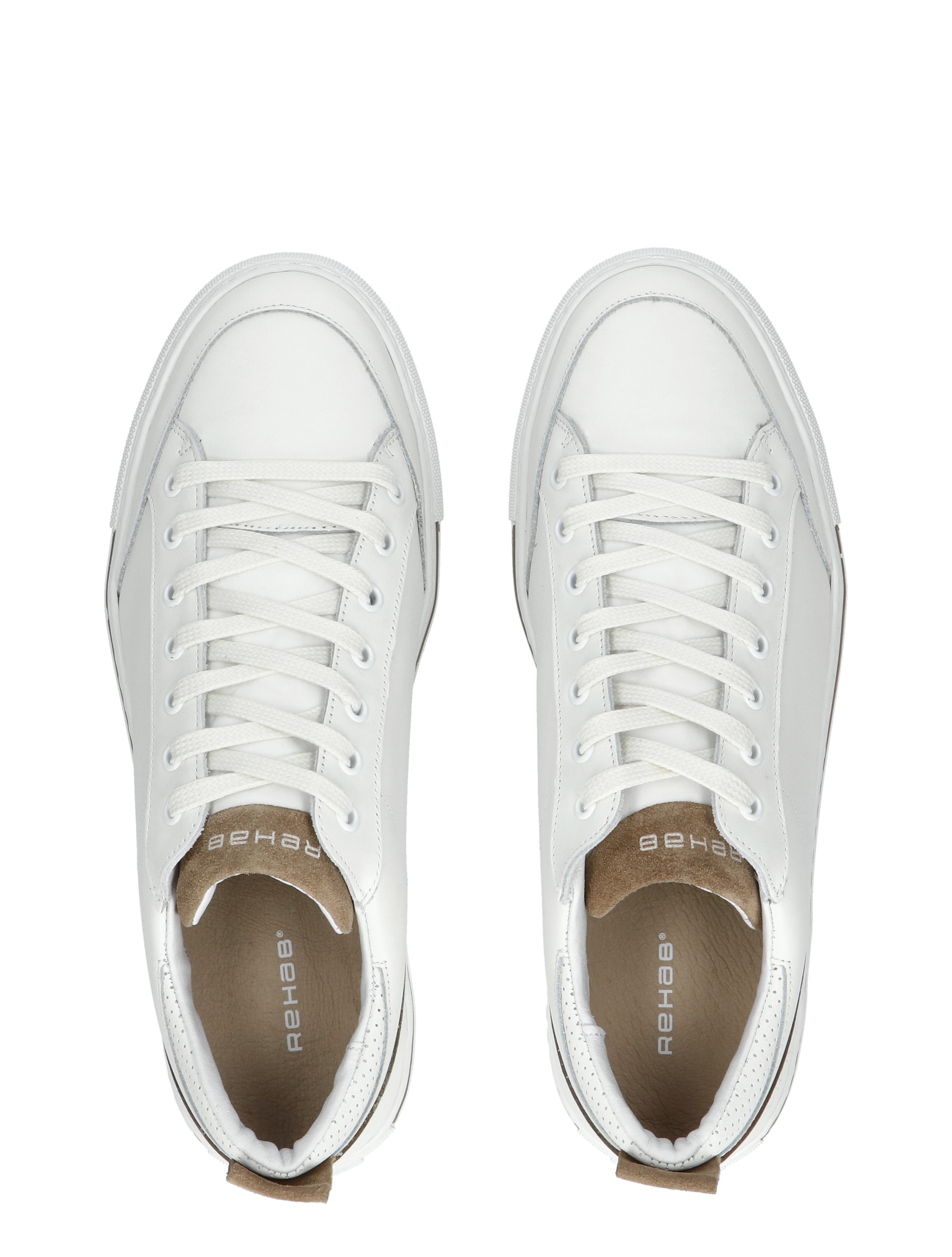 Rehab Footwear - Crash Leather White Khaki - Heren - Lage Sneakers - Sneakers - 48991_88_7