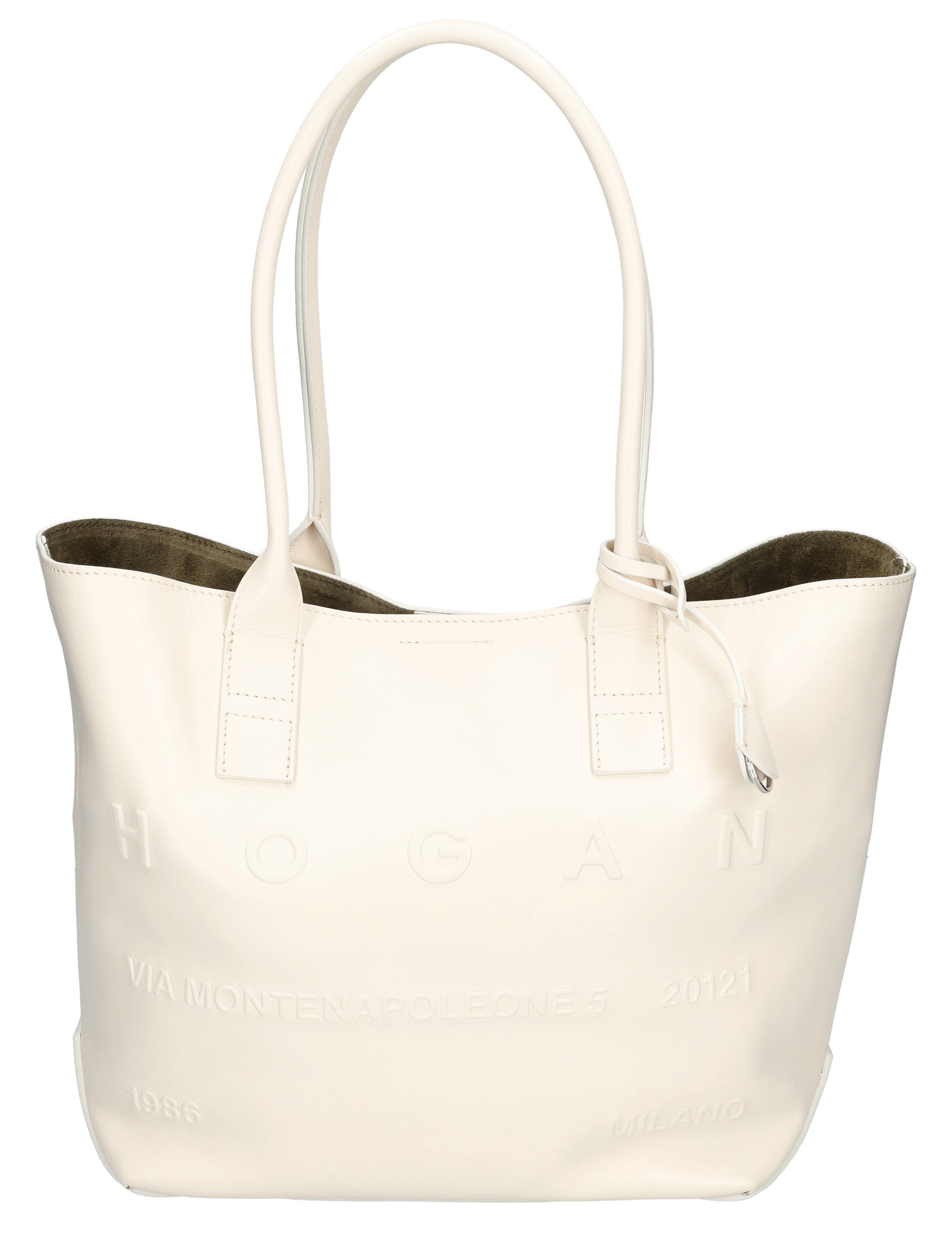 Hogan - Script Shopping Bag Small Ivory - Dames - Schoudertassen - 49671_88_1