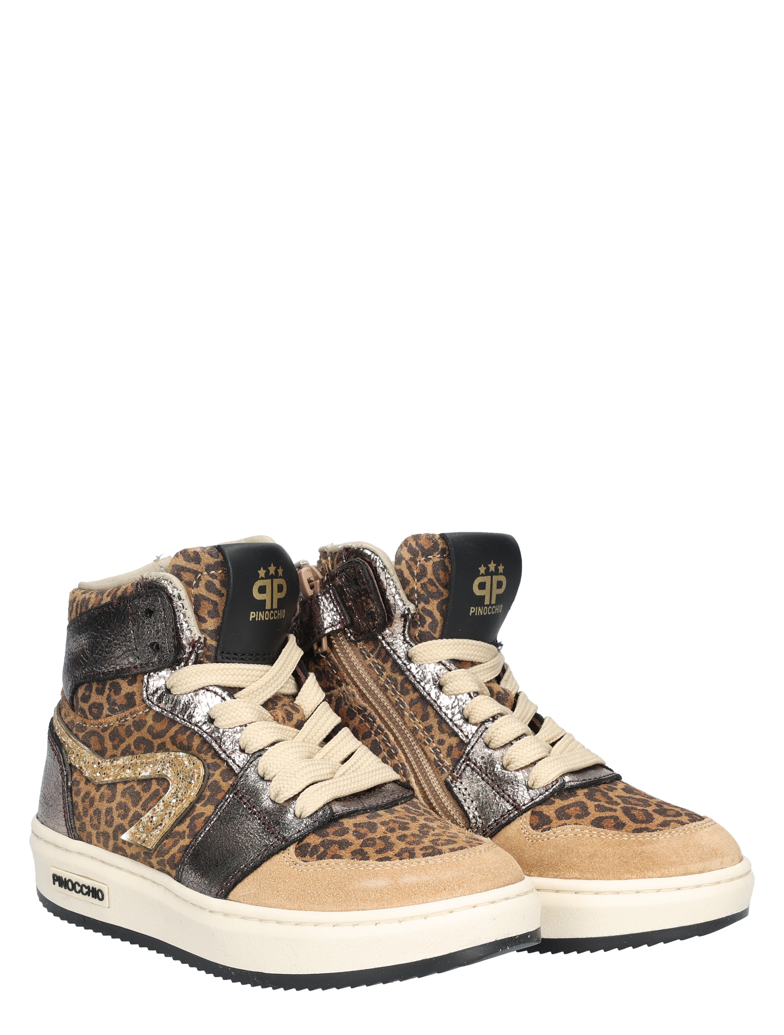 Pinocchio - P1765 Leopard - Meisjes - Veter Boots - Boots - 49282_22_5