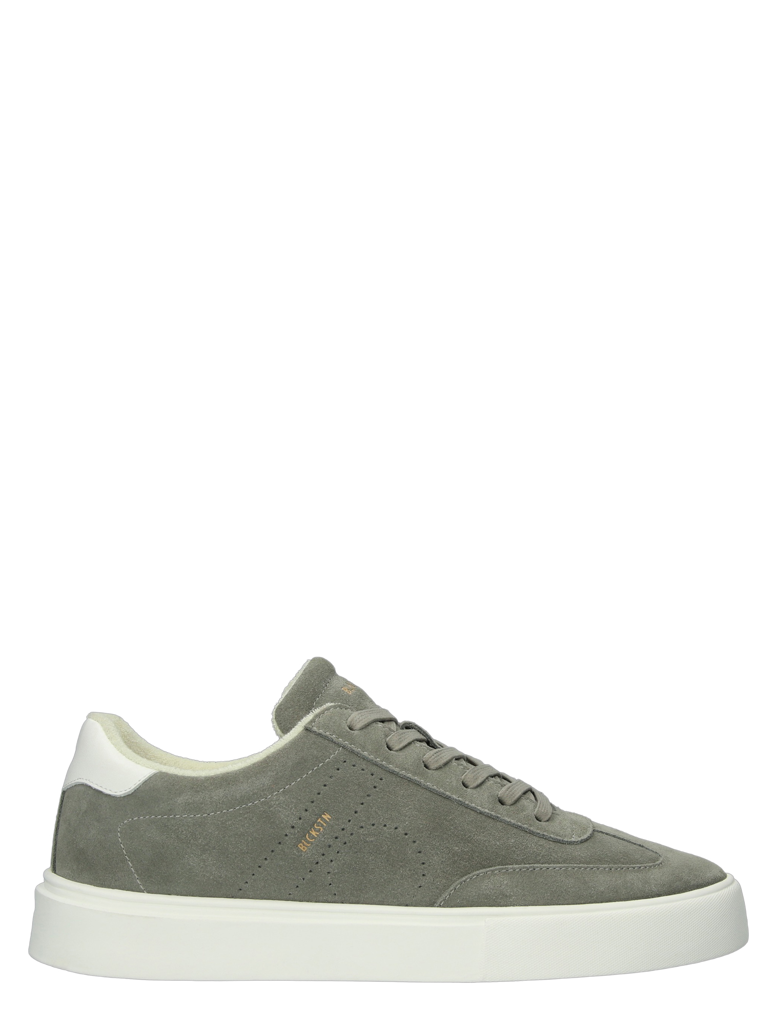 grijze sneaker, suede, casual schoen, witte zool, luxe detail
