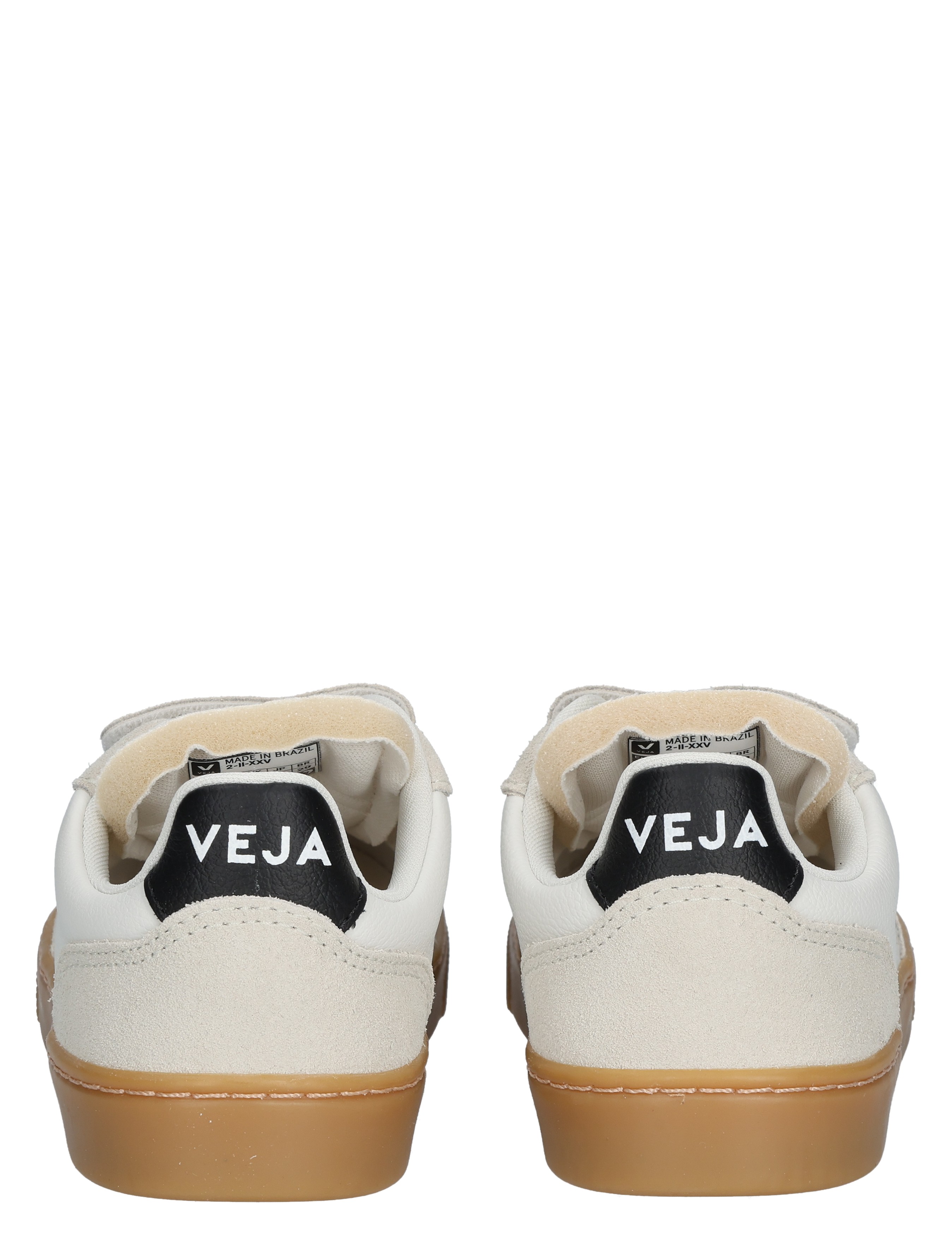 Veja - Small V-90 Kids Leather SX2021006C White Black Natural - Meisjes - Jongens - Sneakers - Lage Sneakers - Lage Sneakers - Sneakers - 48210_81_6
