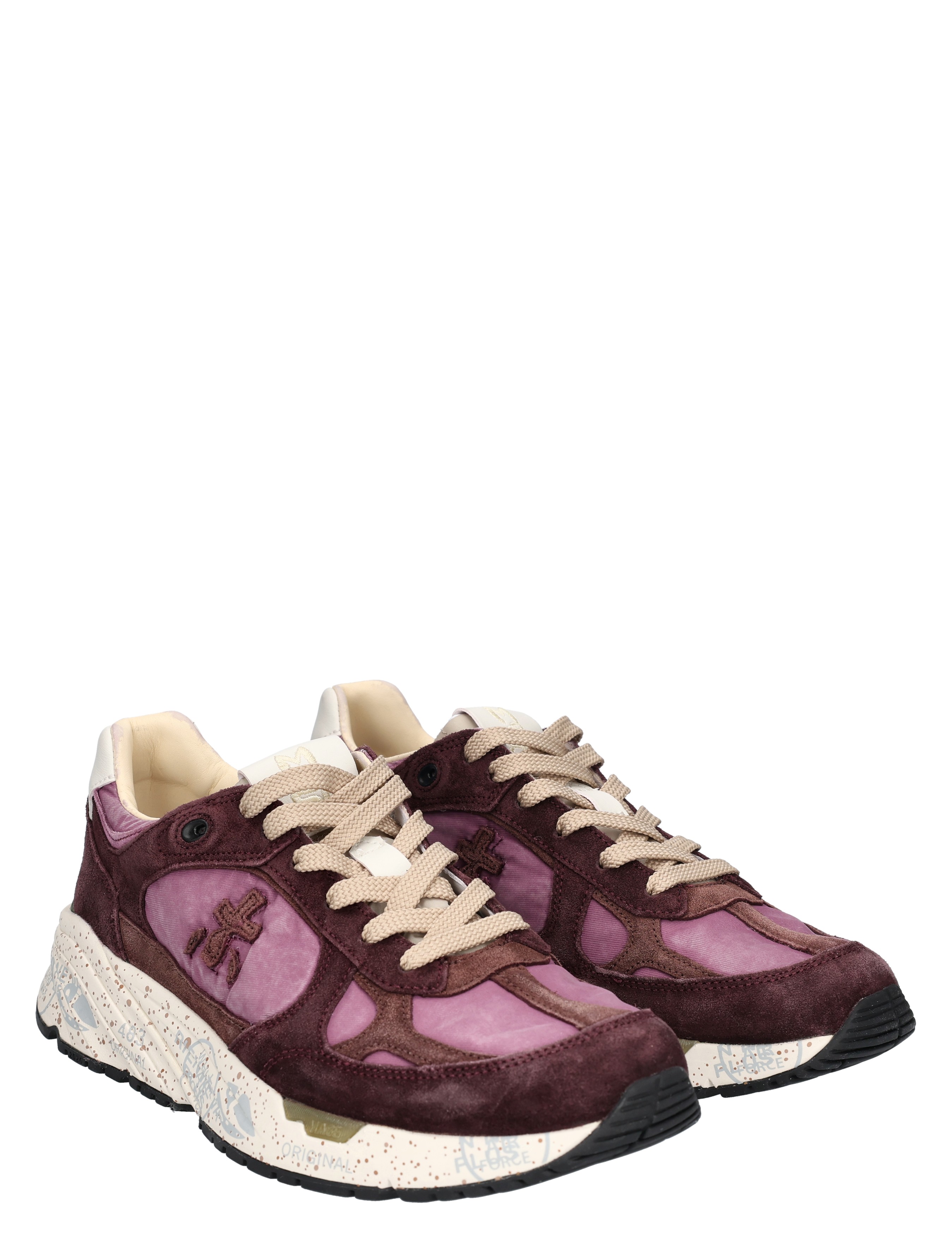 sneaker, lila, suede, canvas, witte zool