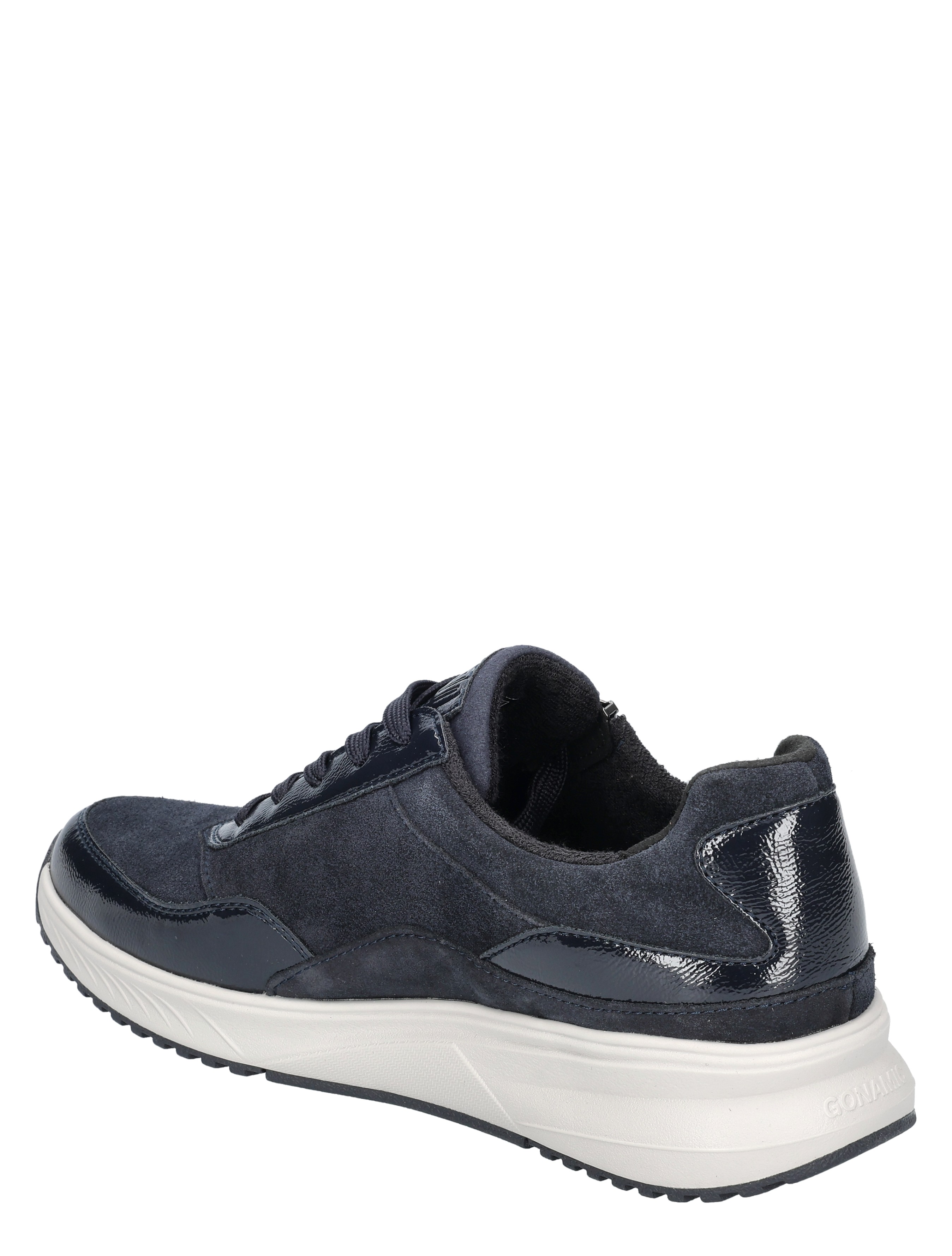 sneaker, donkerblauw, suède, rubberzool, luxe-sport