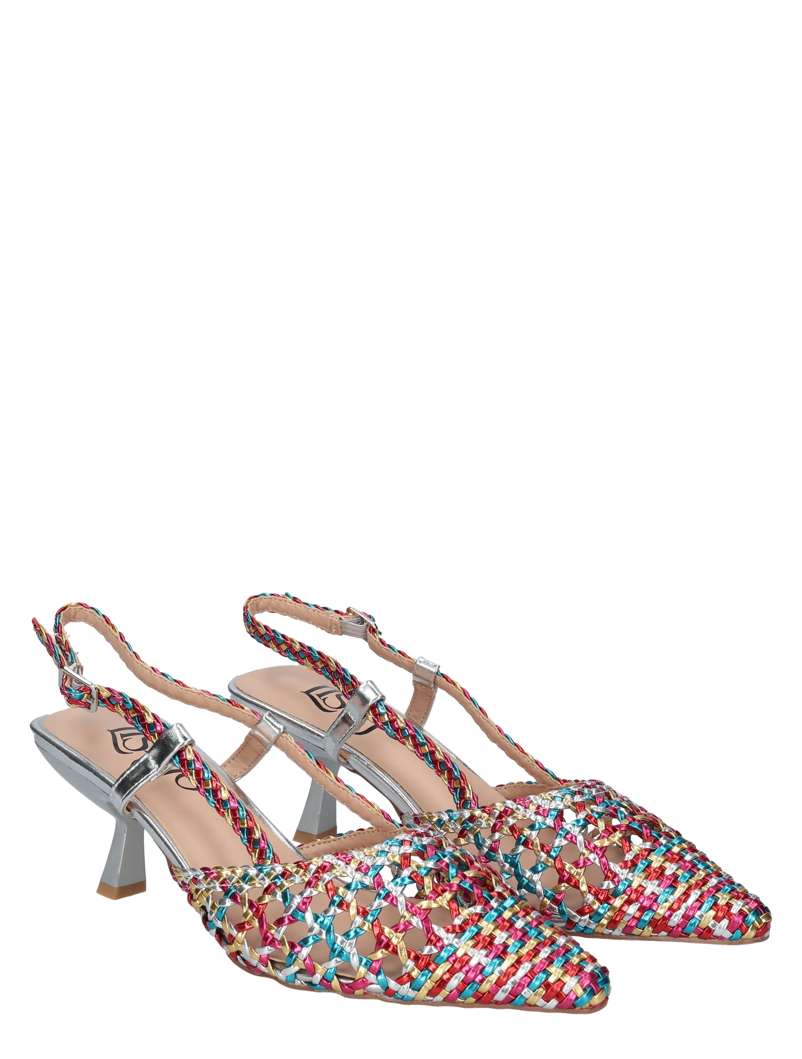 Lisa & Jo - Waqi 2616401 Green Multi - Dames - Slingbacks - 50215_59_5