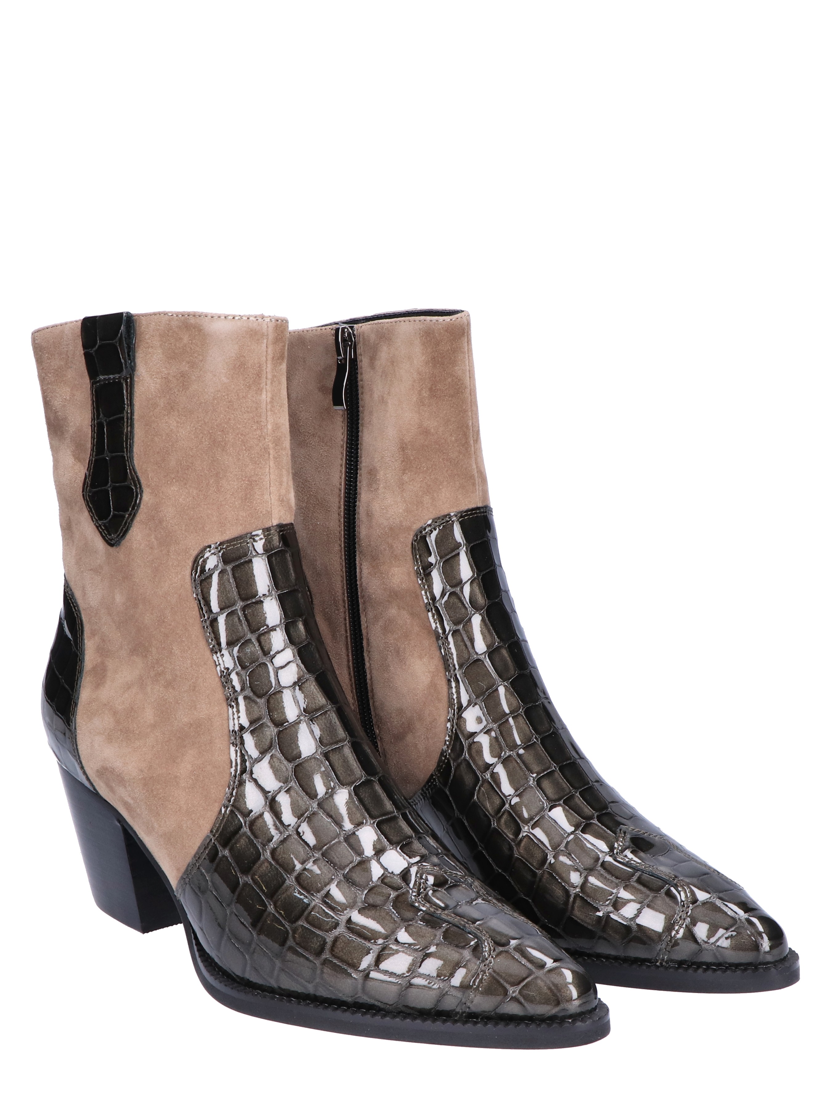 Di Lauro - Sybylle Grey Croco - Dames - Boots - Enkellaarsjes - 46270_77_5