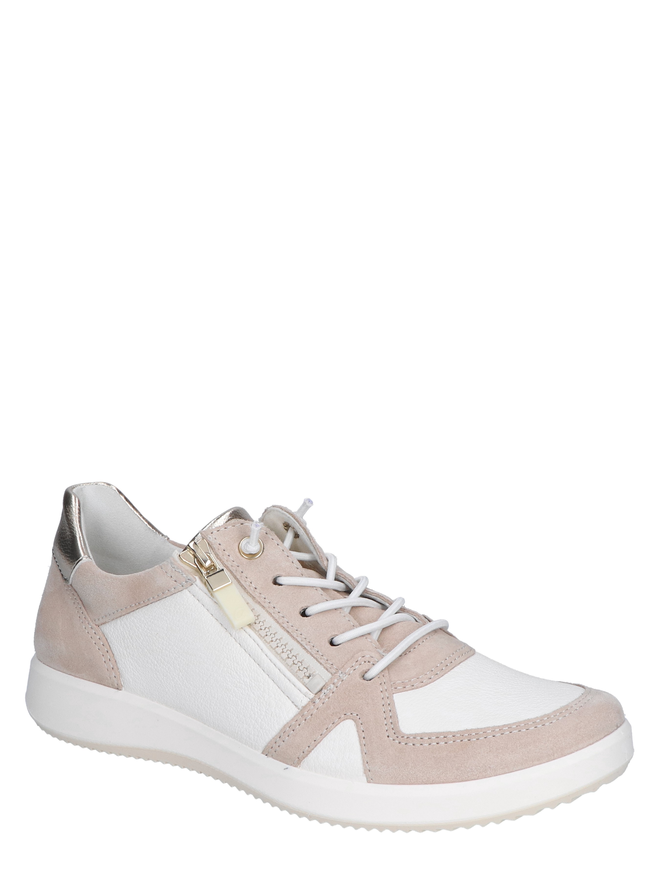 Ara - 12-23914-05 Cream Beige Silver H-Wijdte - Dames - Veterschoenen - Casual Veterschoenen - 47066_77_3