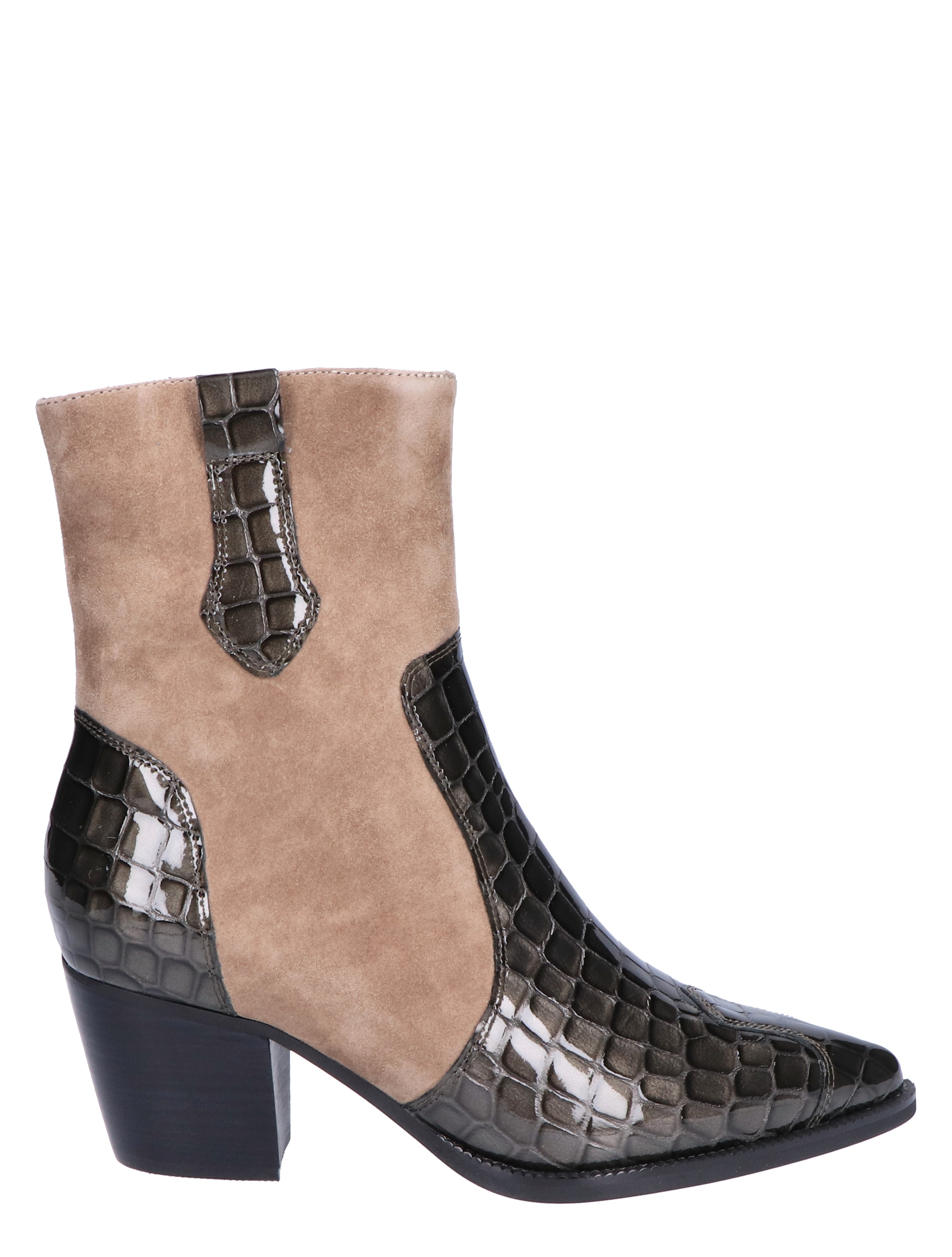 Di Lauro - Sybylle Grey Croco - Dames - Boots - Enkellaarsjes - 46270_77_1
