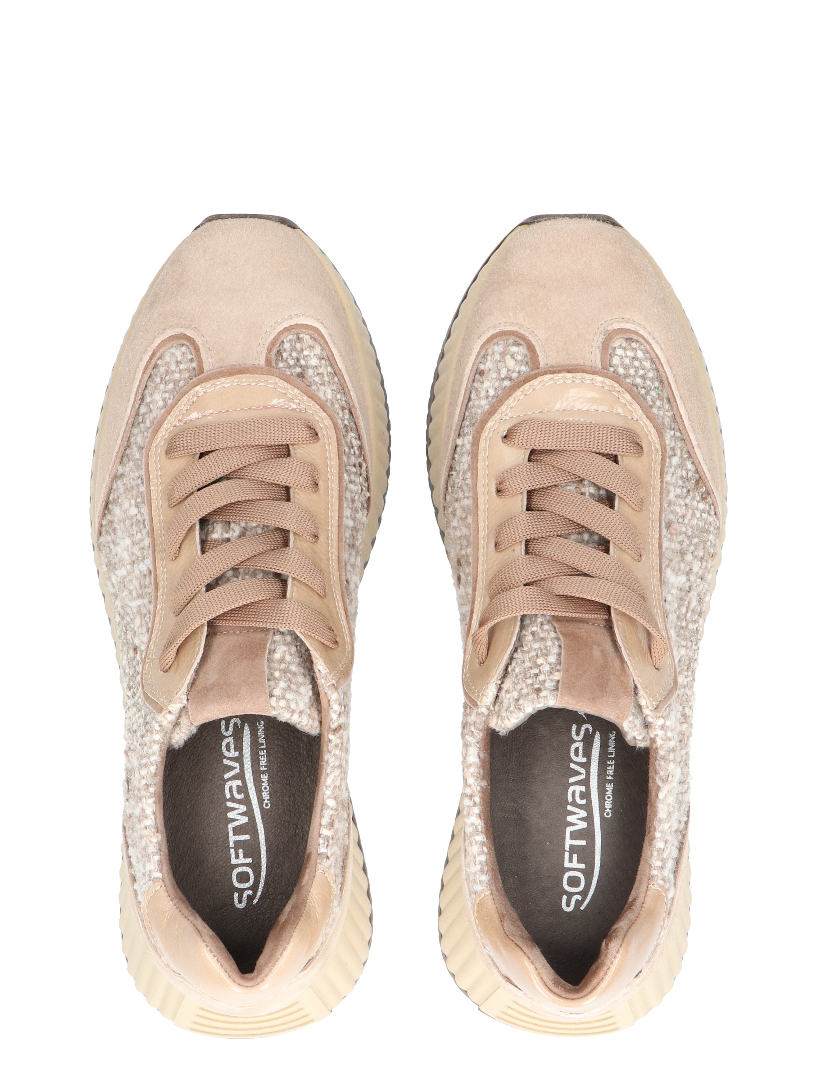Softwaves - 8.95.21 011 Sahara Beige - Dames - Veterschoenen - Casual Veterschoenen - 48881_77_7