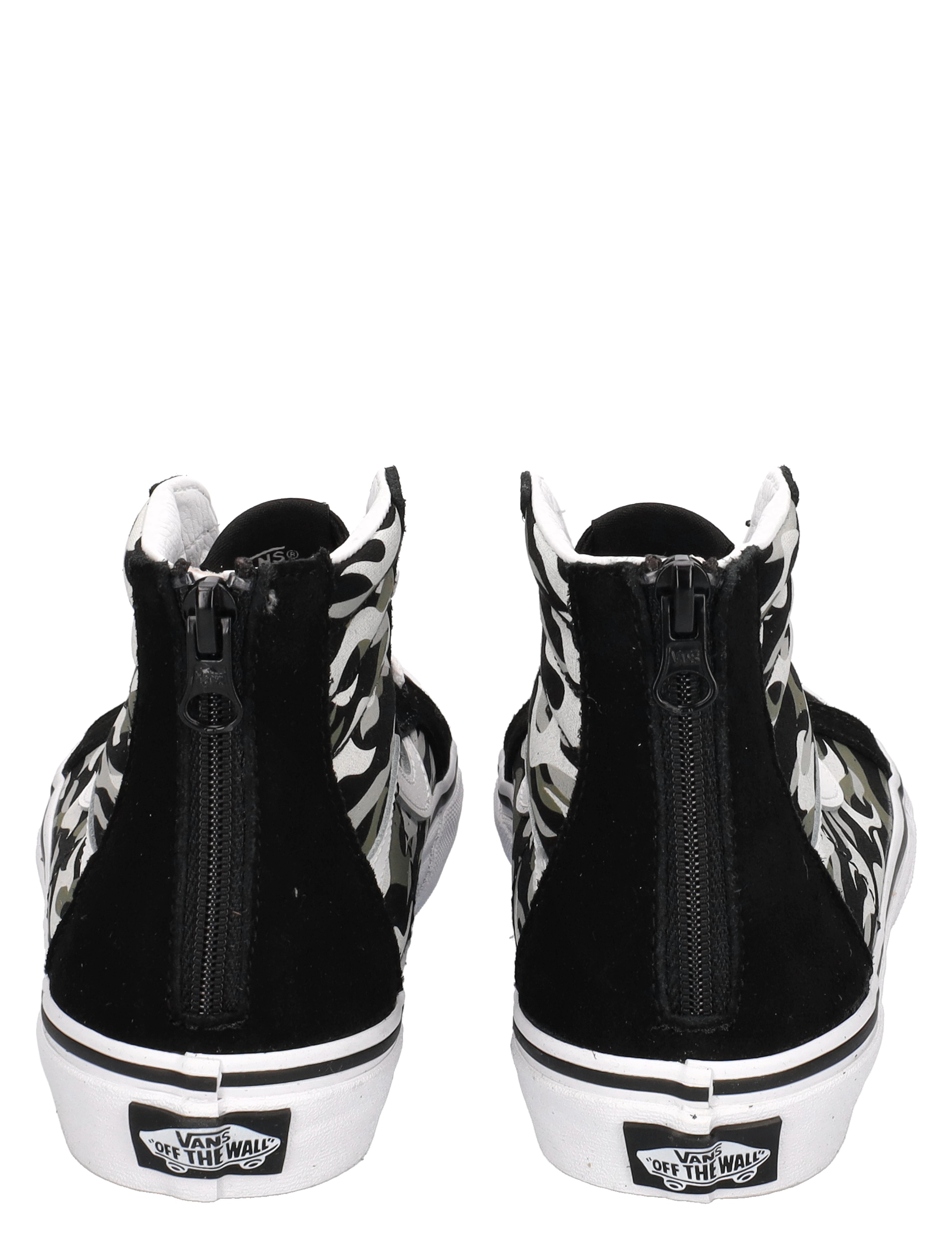 Vans - SK8 Hi Zip Flame Camo Black - Meisjes - Sneakers - Hoge Sneakers - 42379_91_5