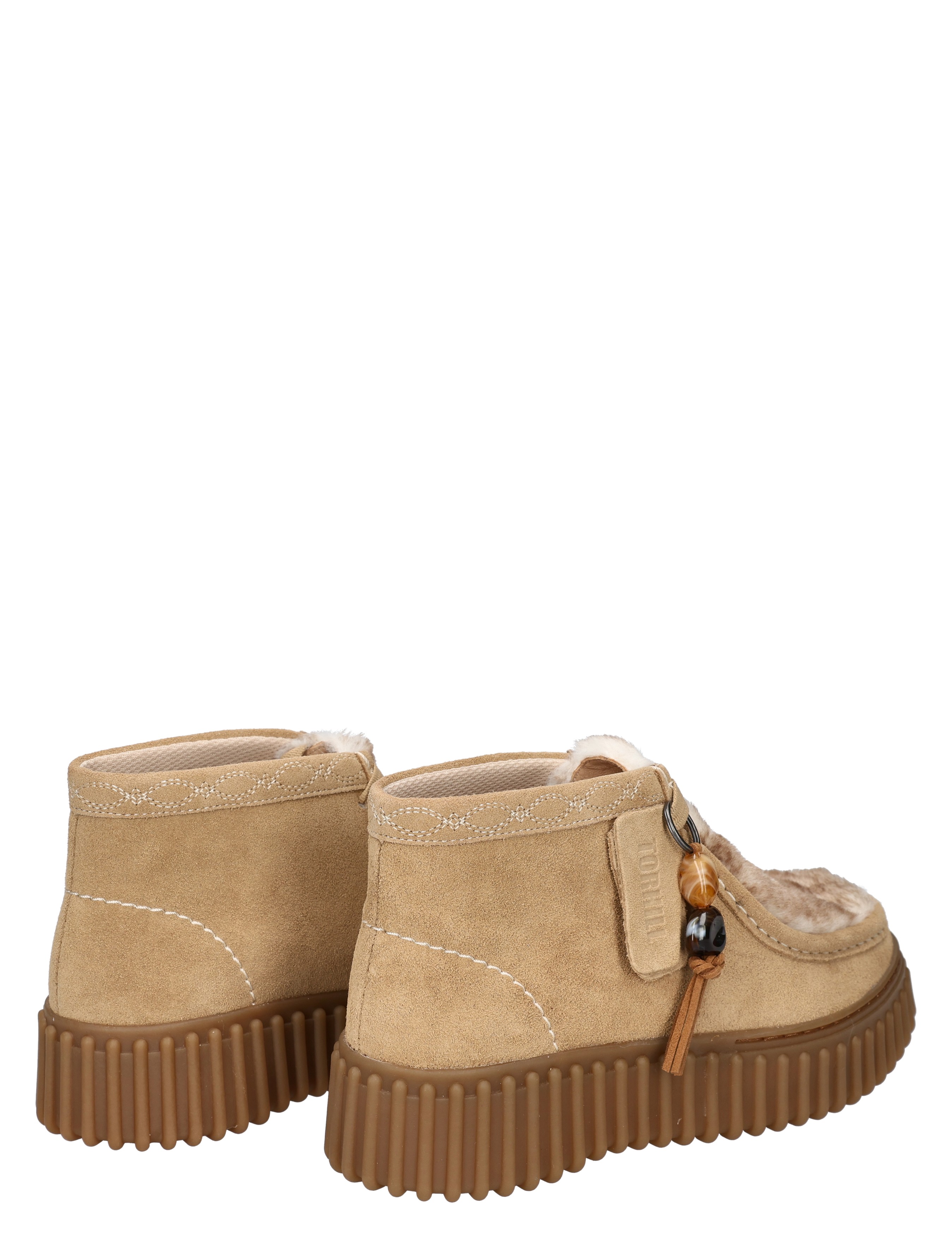 laarsjes, suede, fluffy, platform, beige