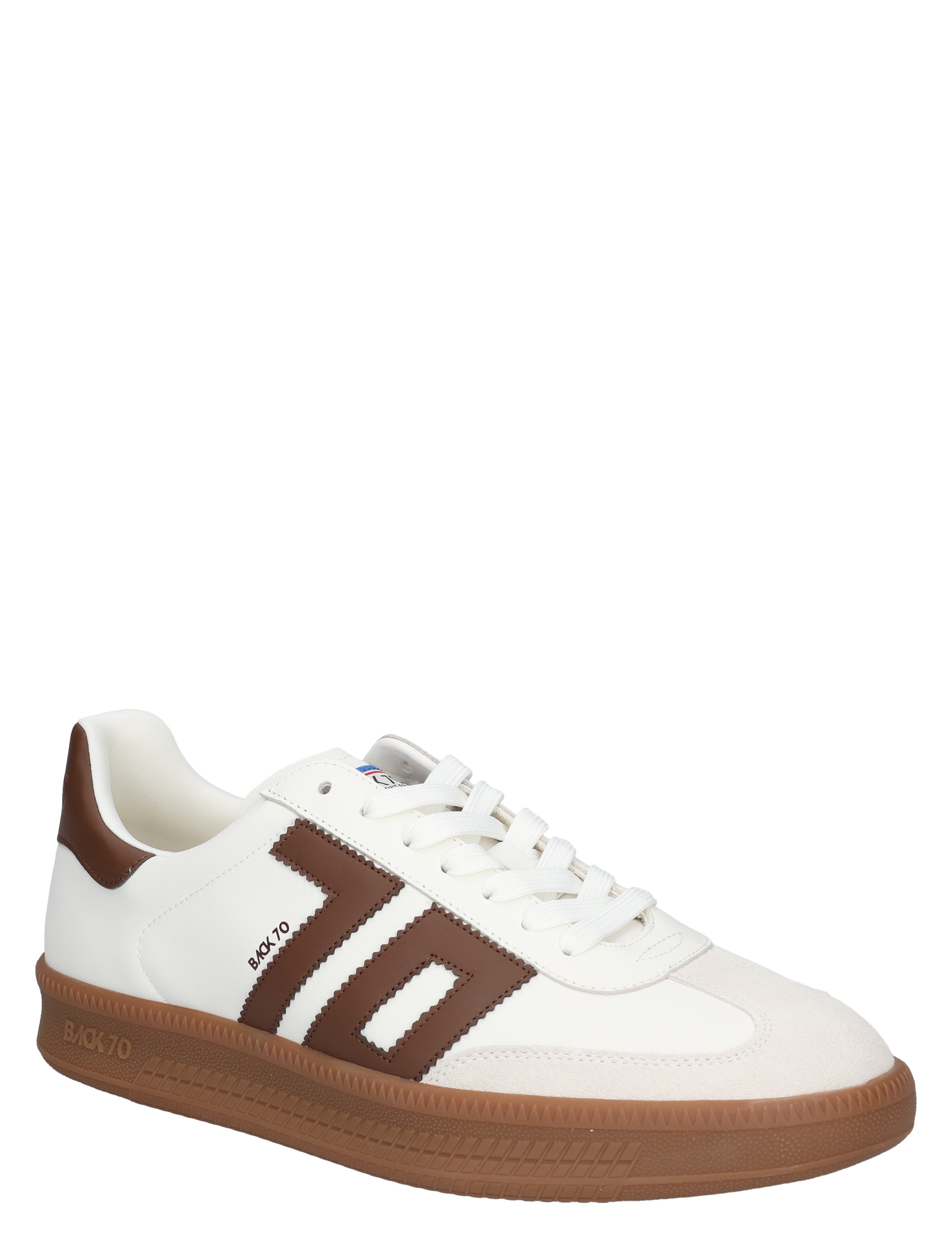 Back 70 - Double Cloud V26-04 Leather White Cuoio - Heren - Lage Sneakers - Sneakers - 50723_72_3