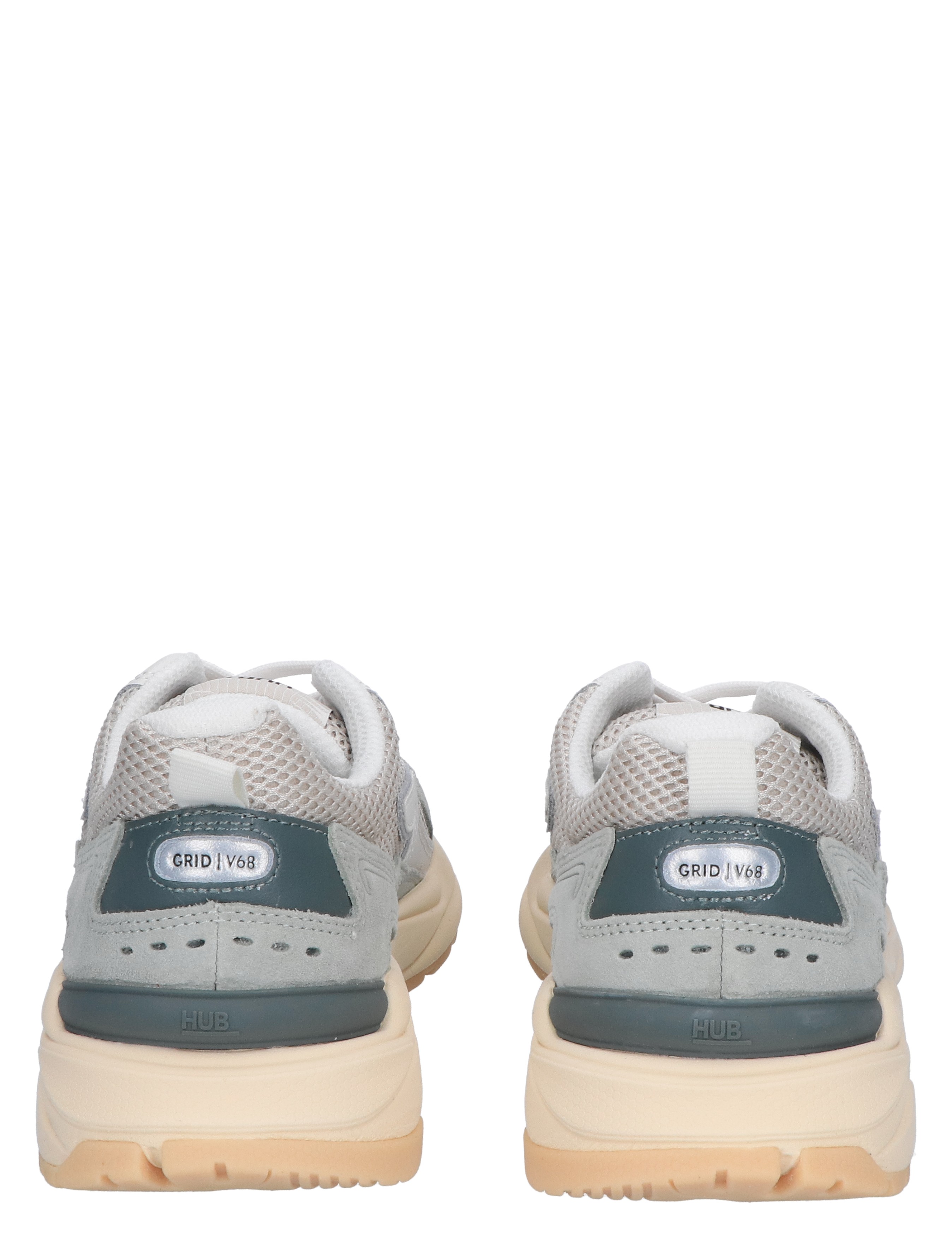 Hub Footwear - Grid Women Ivory Milky Green - Sneakers - Dames - Lage Sneakers - 46788_86_6