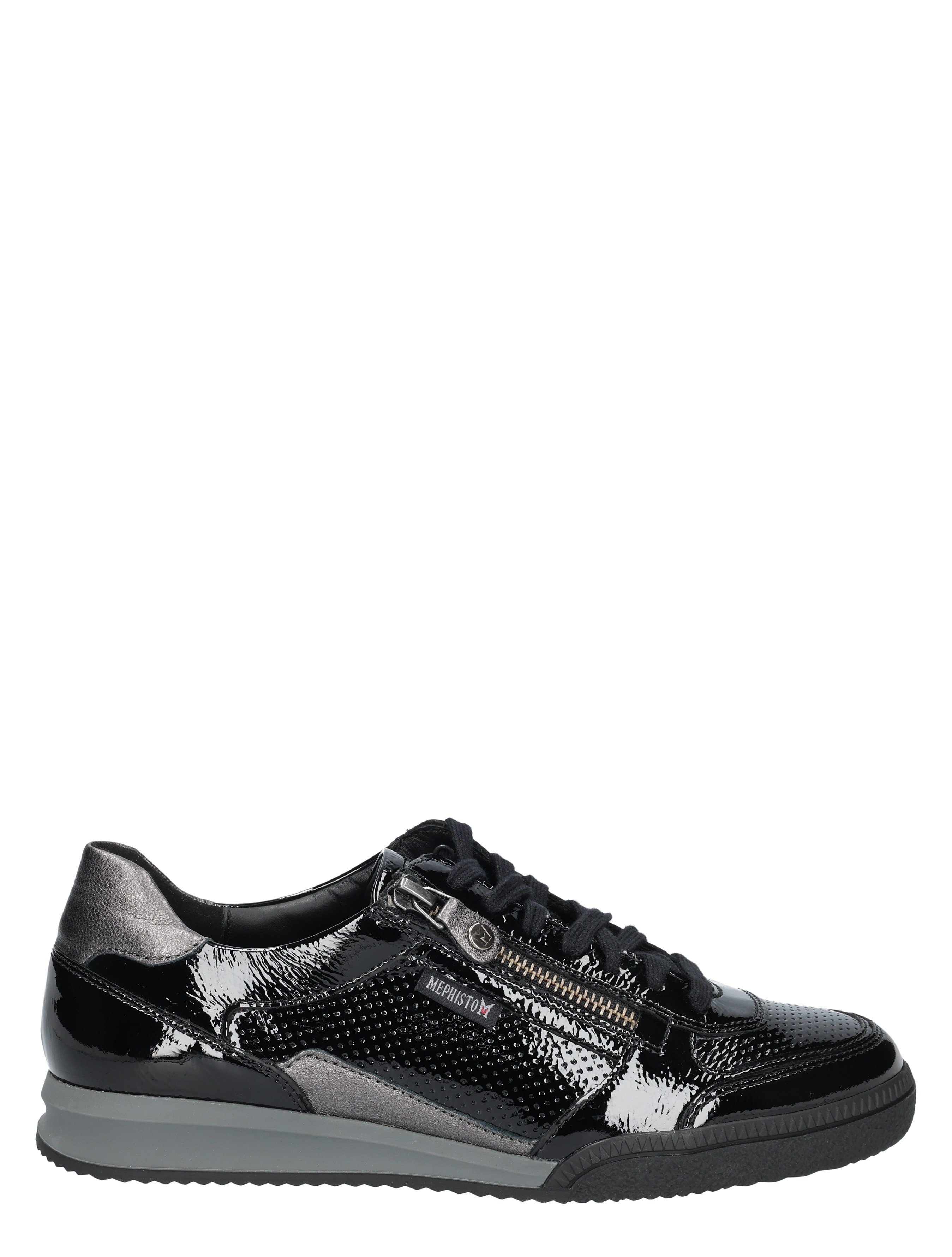 Mephisto - Walie Patent Black G-Wijdte - Dames - Veterschoenen - Casual Veterschoenen - 49127_10_1