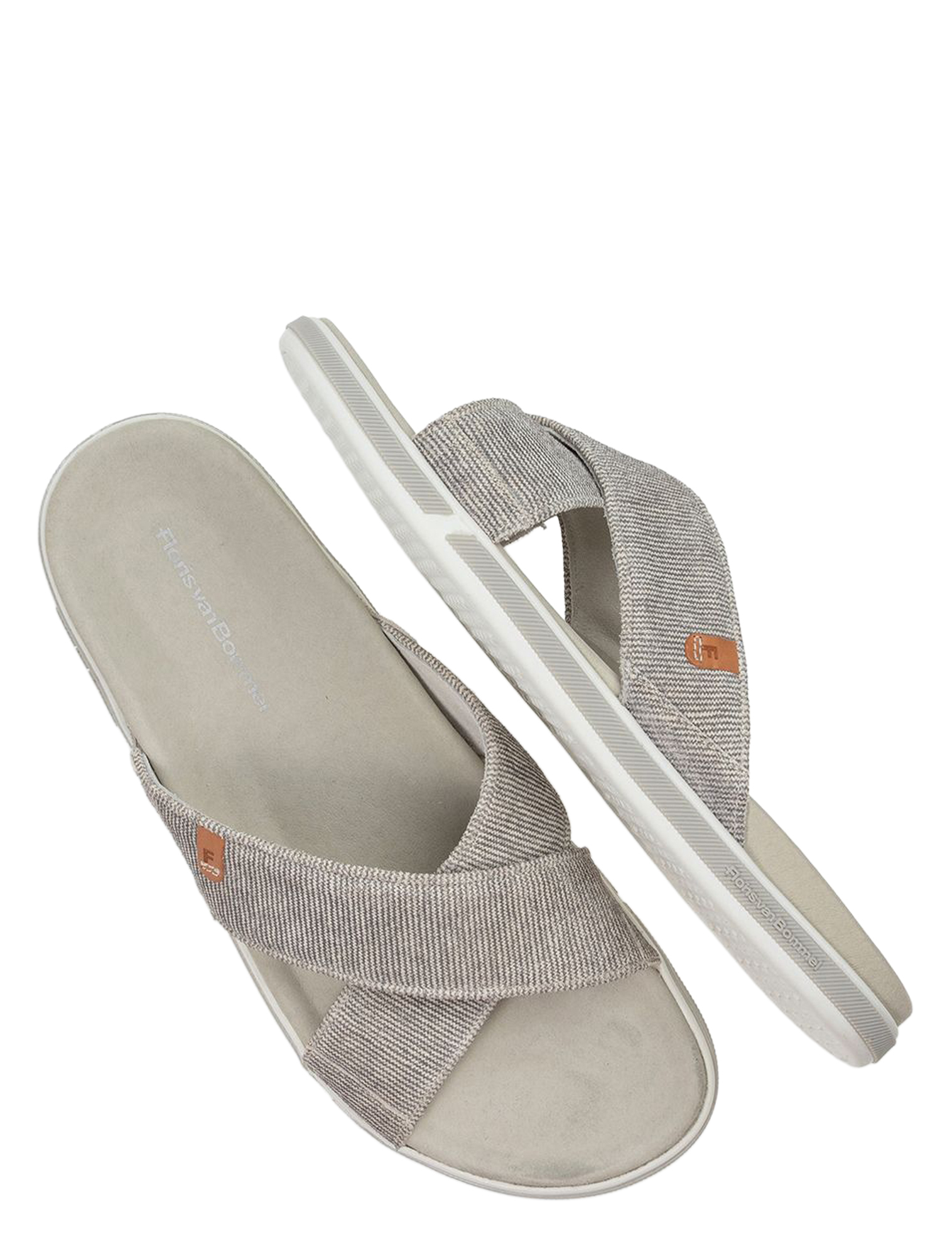 Floris van Bommel - 90013 De Slipper 01.06 Grey G+ Wijdte - Heren - Slippers - 51473_99_3