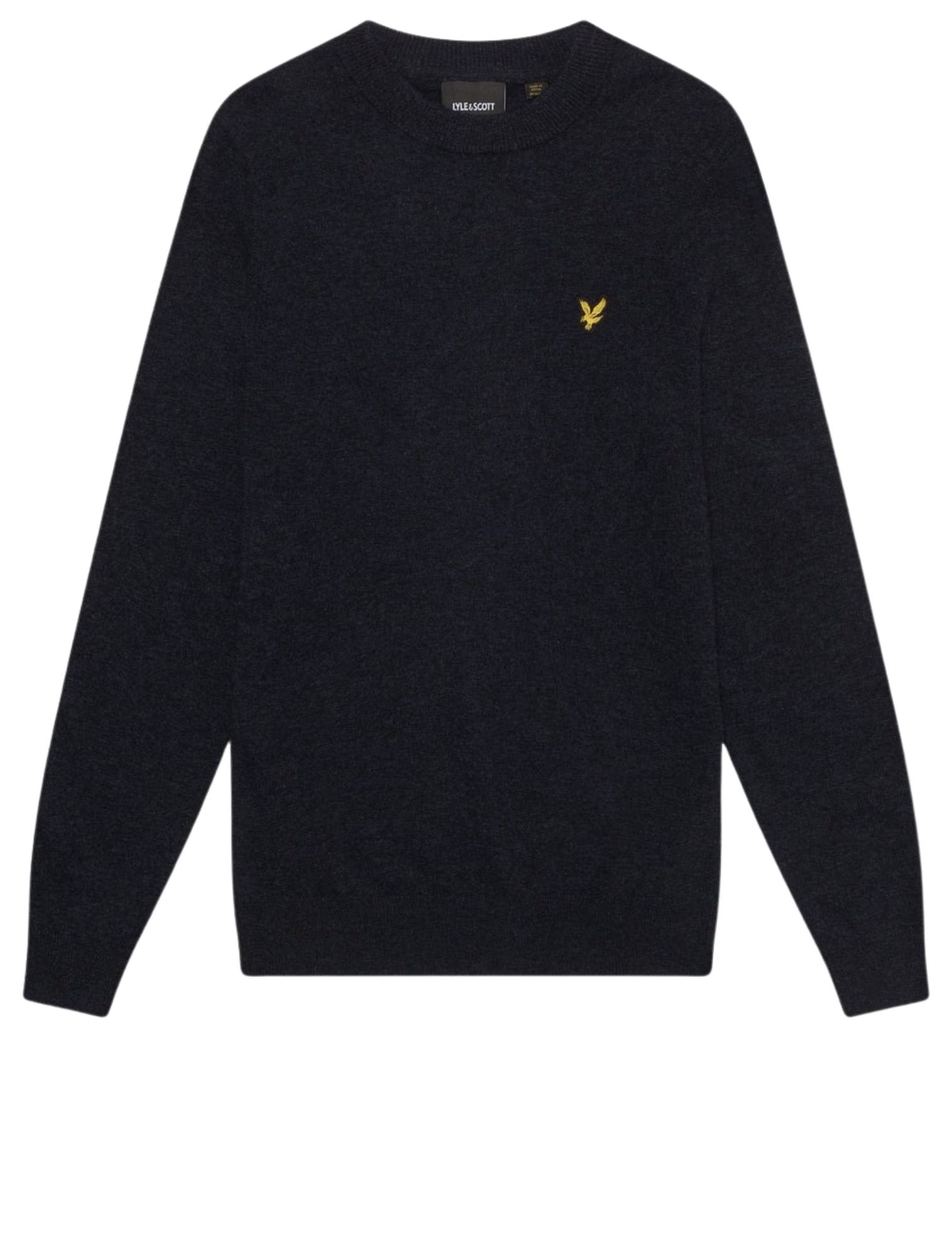 Lyle and Scott - Lamb Crew Neck Dark Navy - Heren - Truien & Sweaters - 48542_33_1