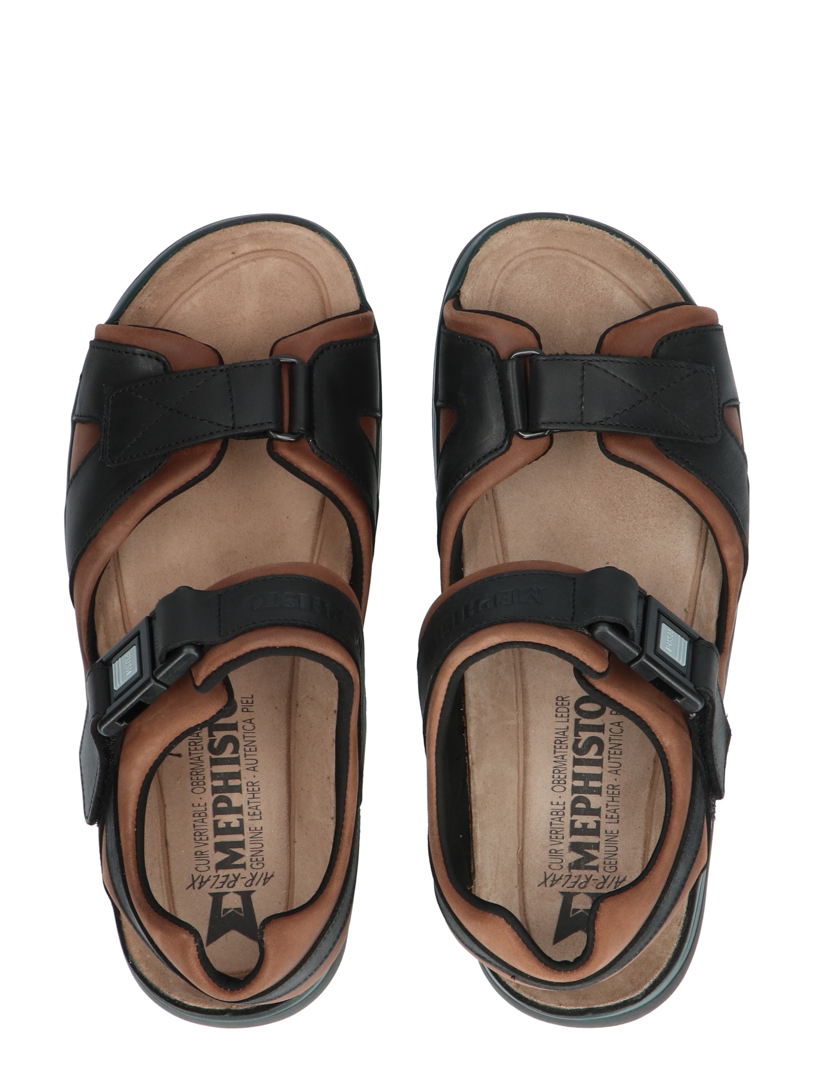 Mephisto - Shark Fit Dark Brown G-Wijdte - Heren - Sandalen - 10608_12_6
