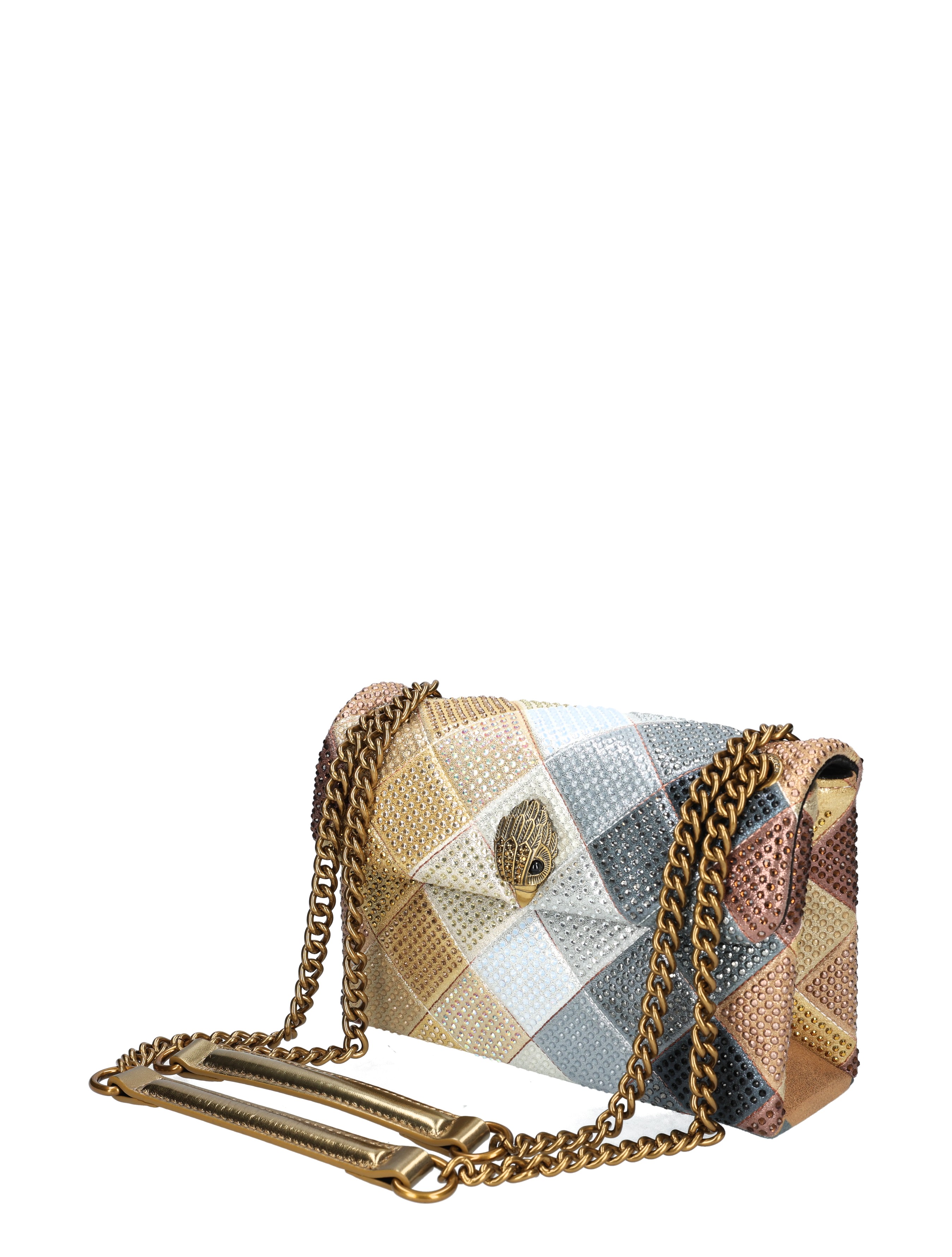 Kurt Geiger - Fabric Medium Kensington Bag 65 Metal Combi - Dames - Schoudertassen - 49589_95_3