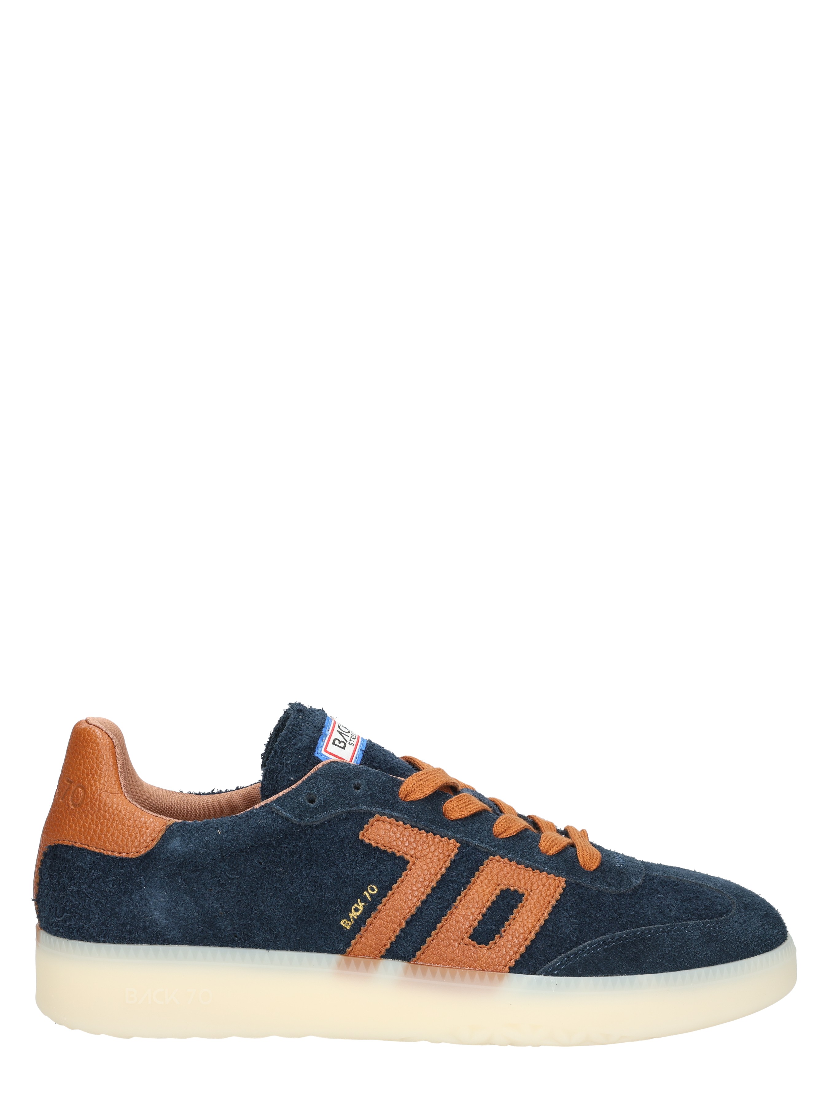 Back 70 - Boston LS01 Long Suede Navy - Heren - Lage Sneakers - Sneakers - 48924_33_1