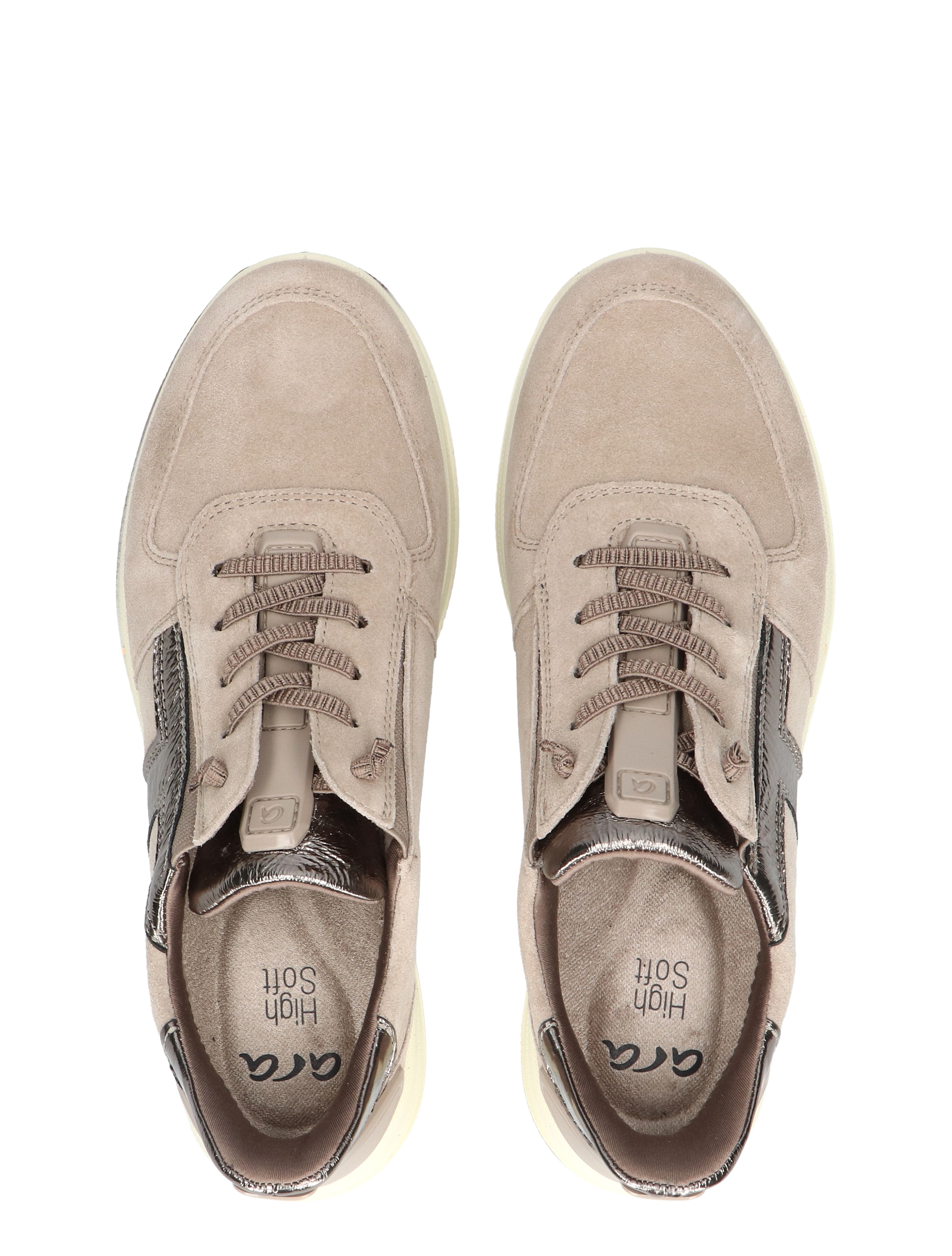 Ara - 12-27554-15 Beige H-Wijdte - Dames - Veterschoenen - Casual Veterschoenen - 48835_77_7