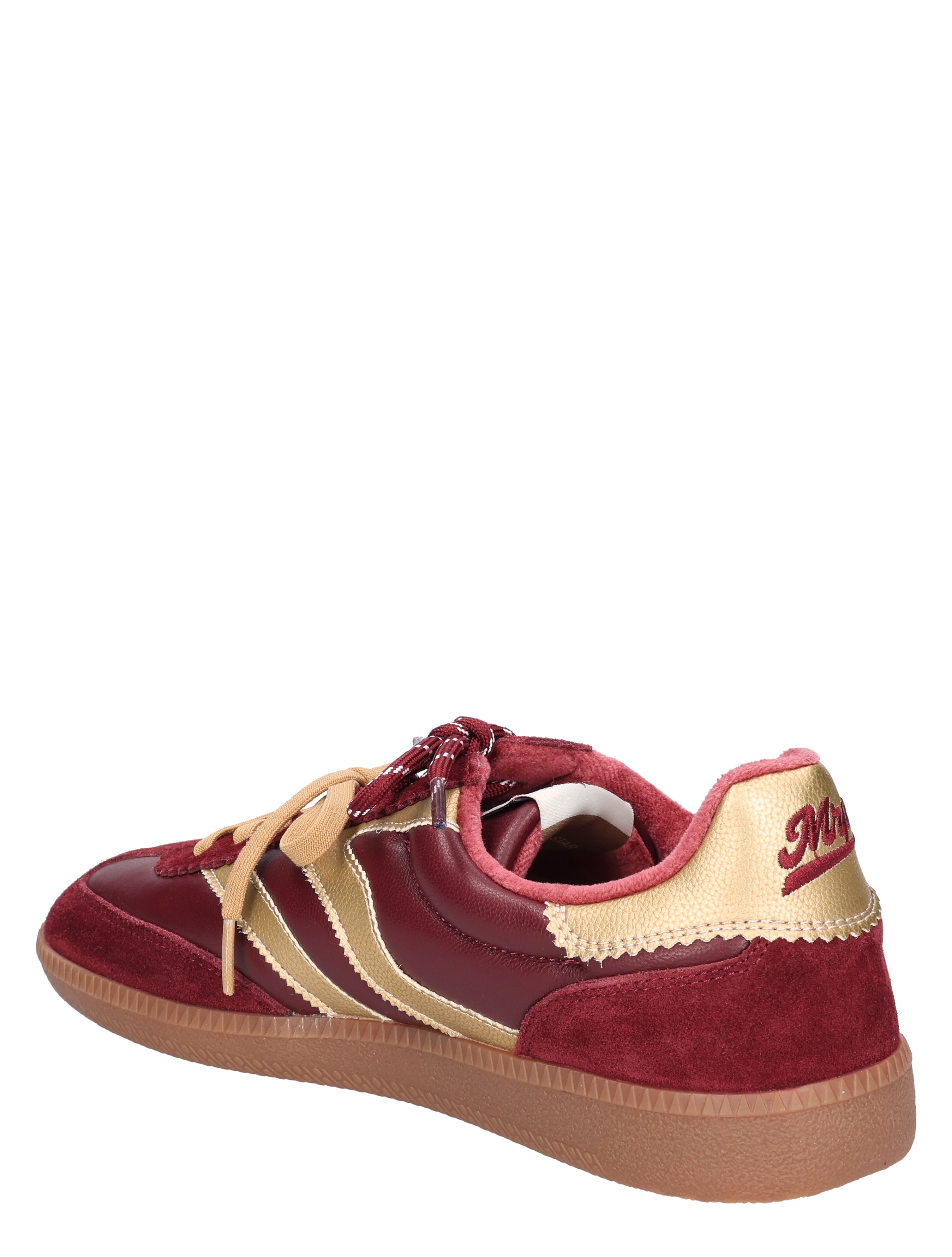 sneaker, borrelen, rood, beige, galštaartlijnen