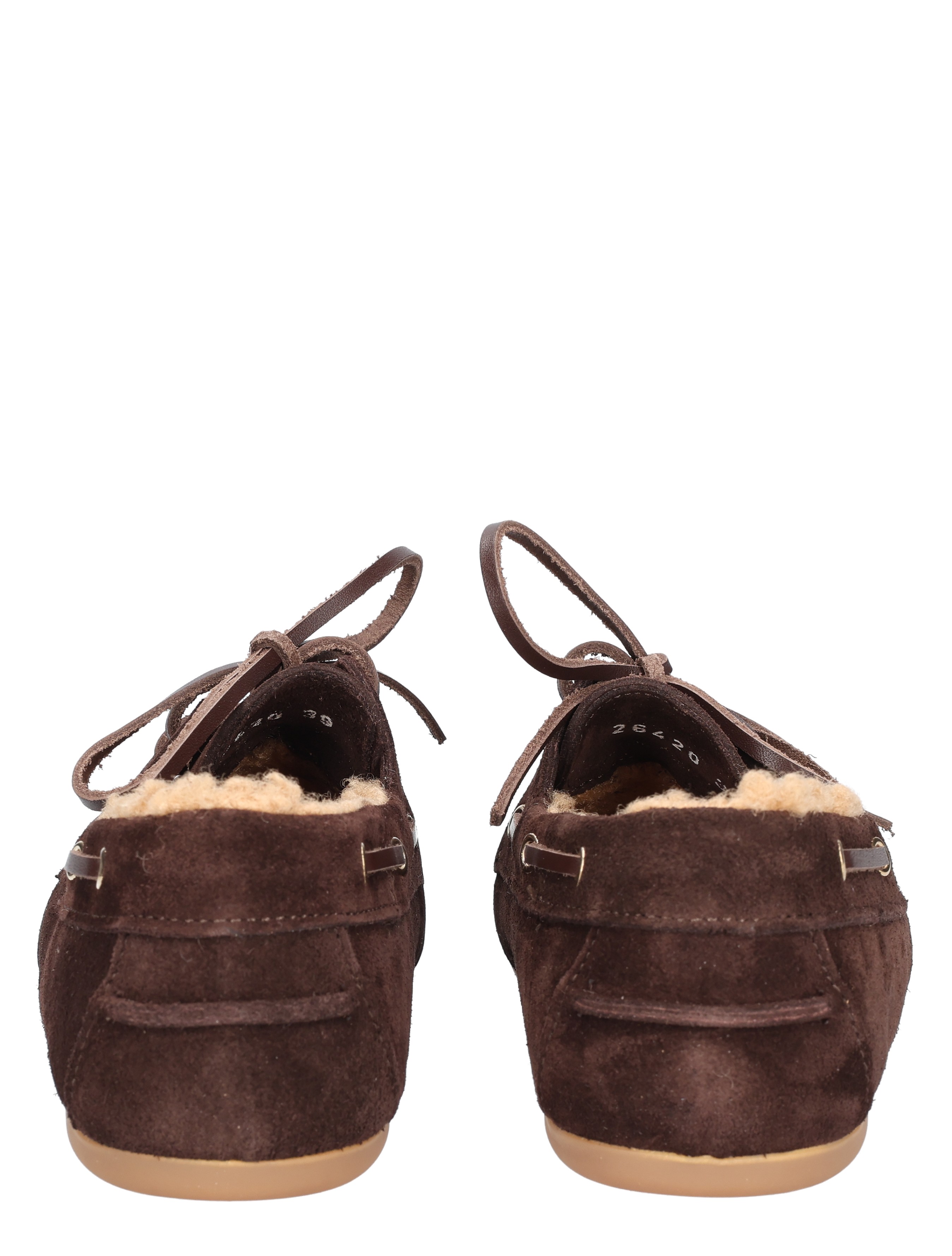 Miss Behave - Xanthi 1-o Dark Brown Suede Shearling - Dames - Veterschoenen - Casual Veterschoenen - 50763_22_6