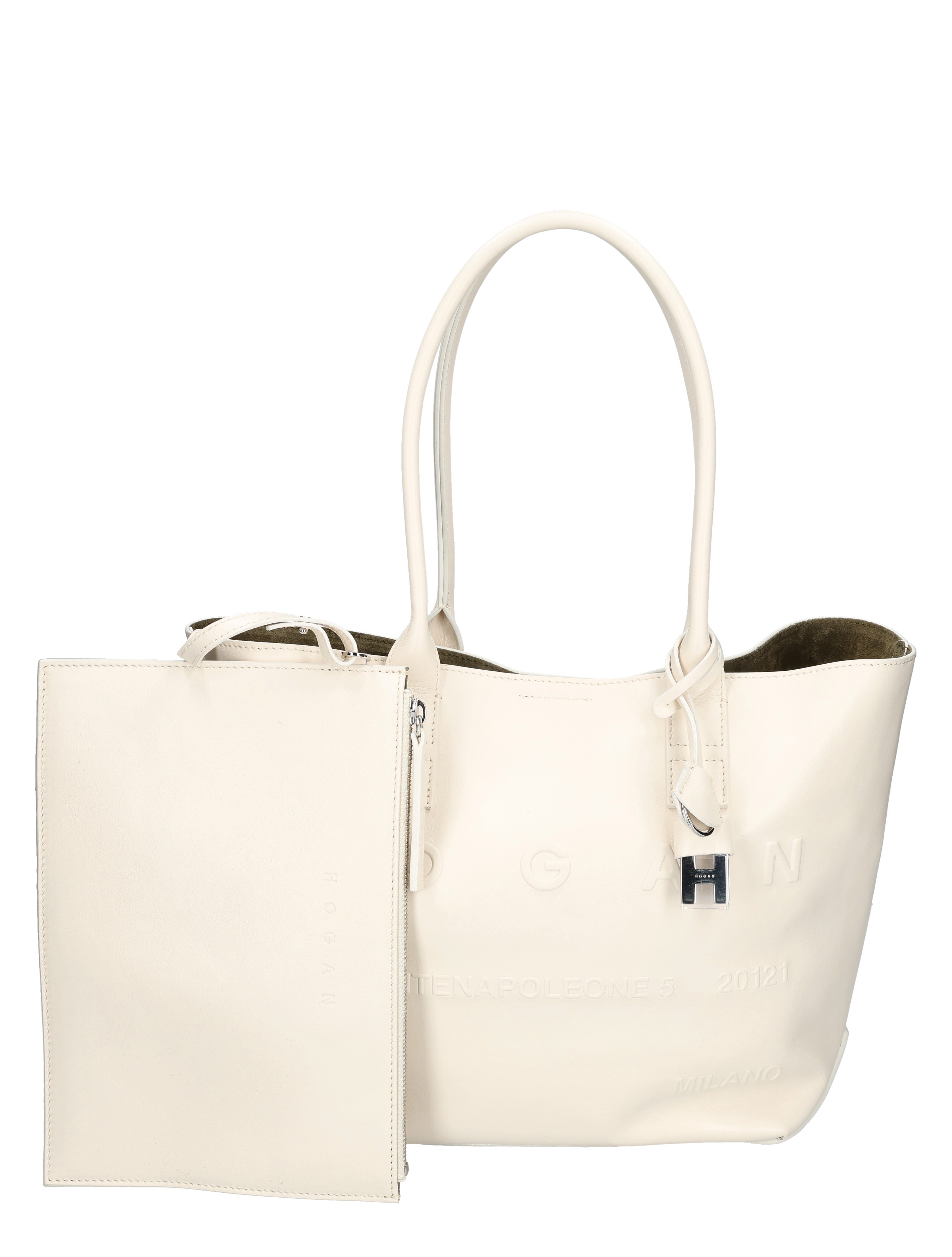 Hogan - Script Shopping Bag Small Ivory - Dames - Schoudertassen - 49671_88_4