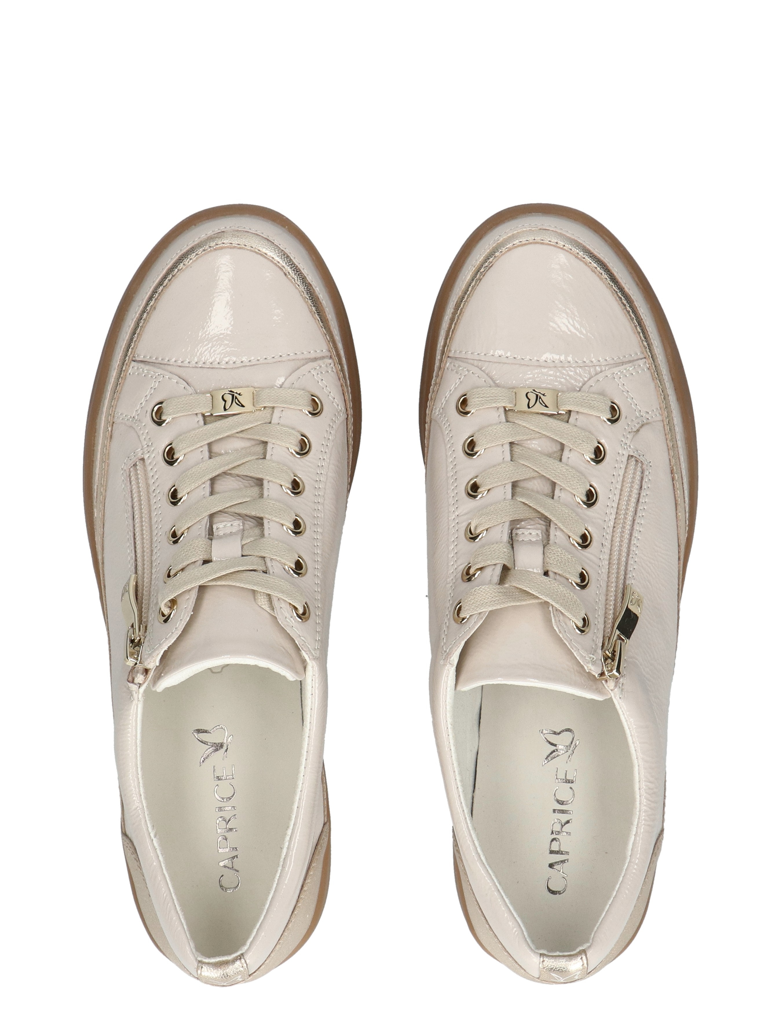 Caprice - 23706 492 Cream/Gold - Dames - Veterschoenen - Casual Veterschoenen - 50724_77_8