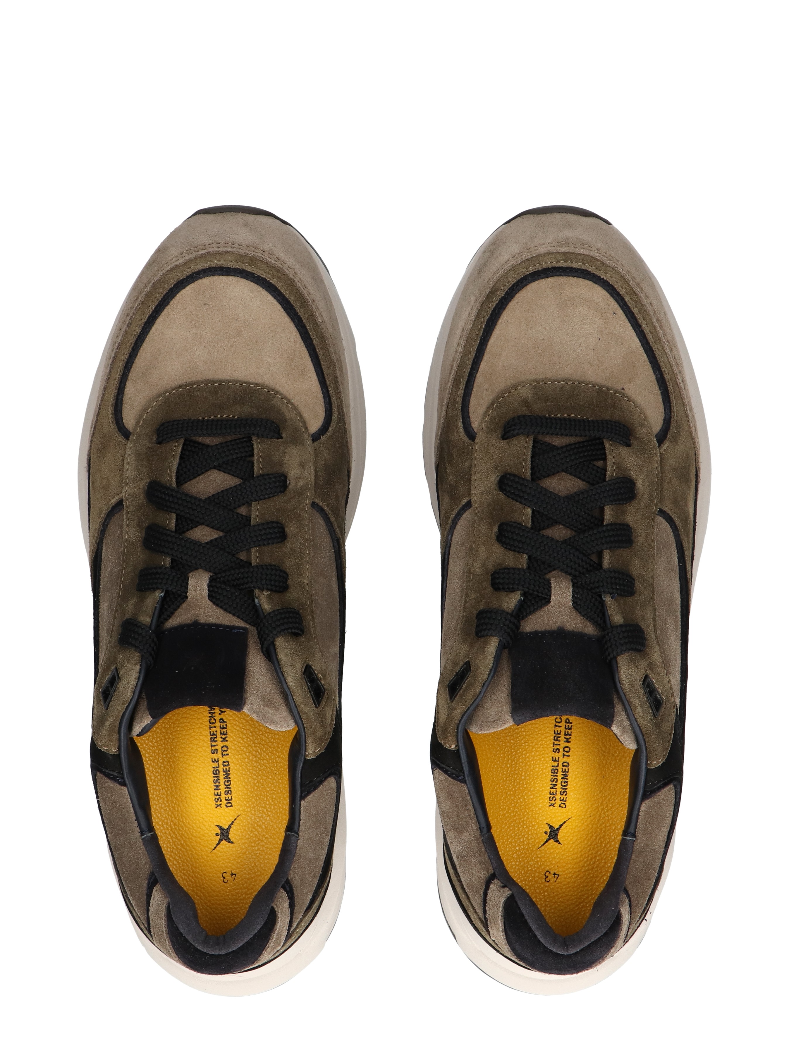 Xsensible - 33204.2 515 Dark Taupe Combi - Heren - Veterschoenen - Casual Veterschoenen - 49410_67_7