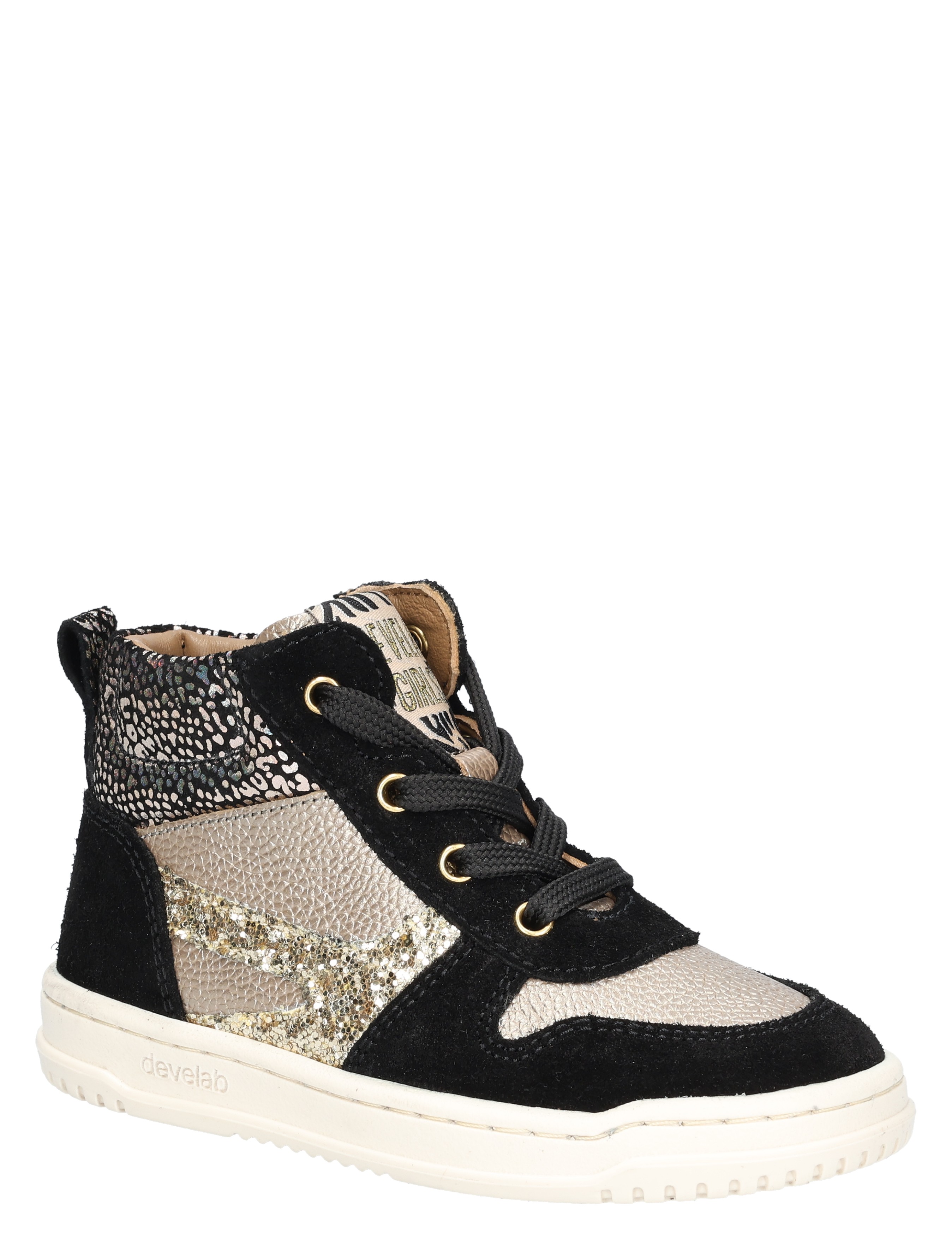 Develab - 41922 999 Black Combi Fantasy - Meisjes - Lage Sneakers - Sneakers - 49244_11_3