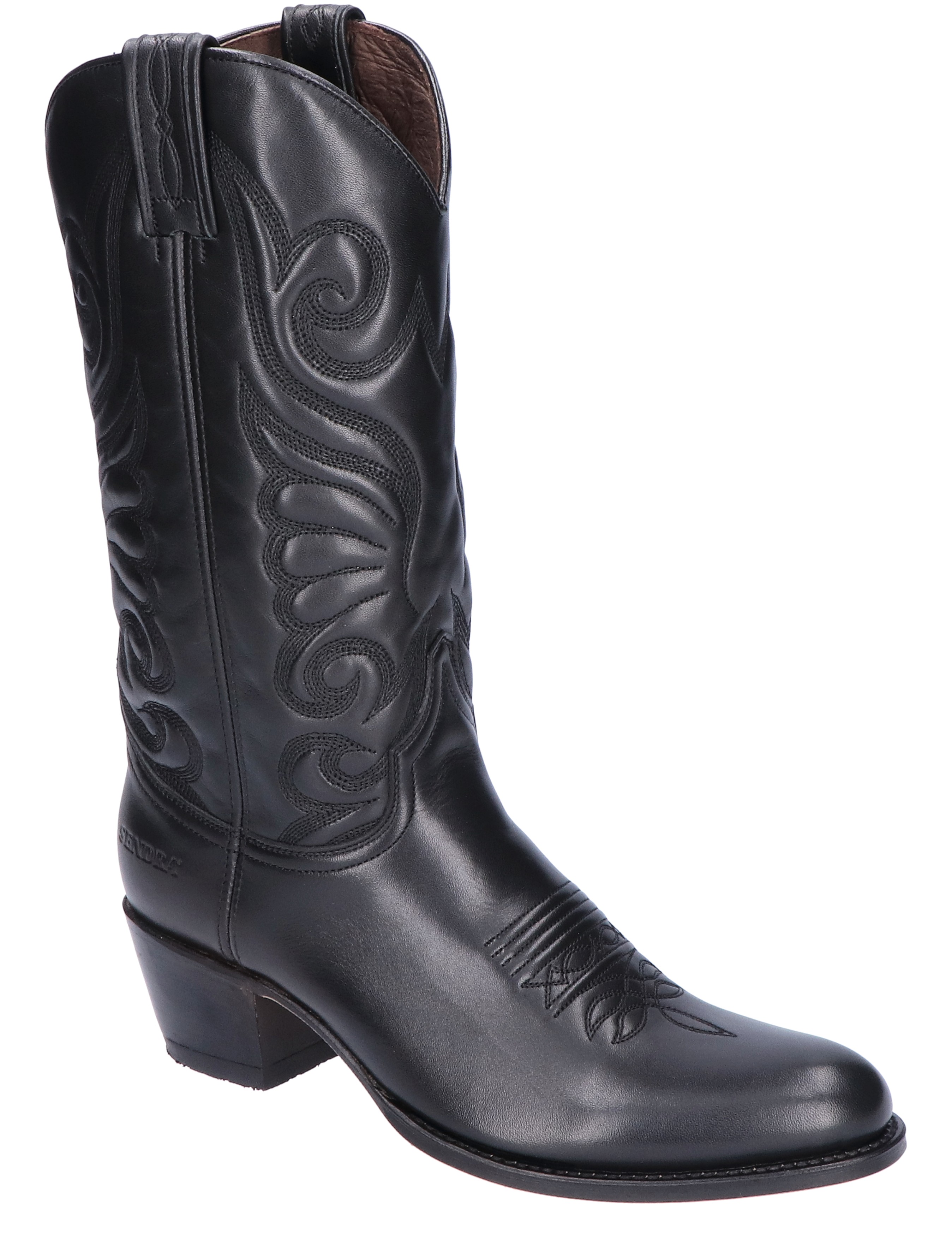 Sendra - 11627 Kiara Debora Cera Crust Black - Dames - Boots - Cowboylaarzen - 45945_11_3