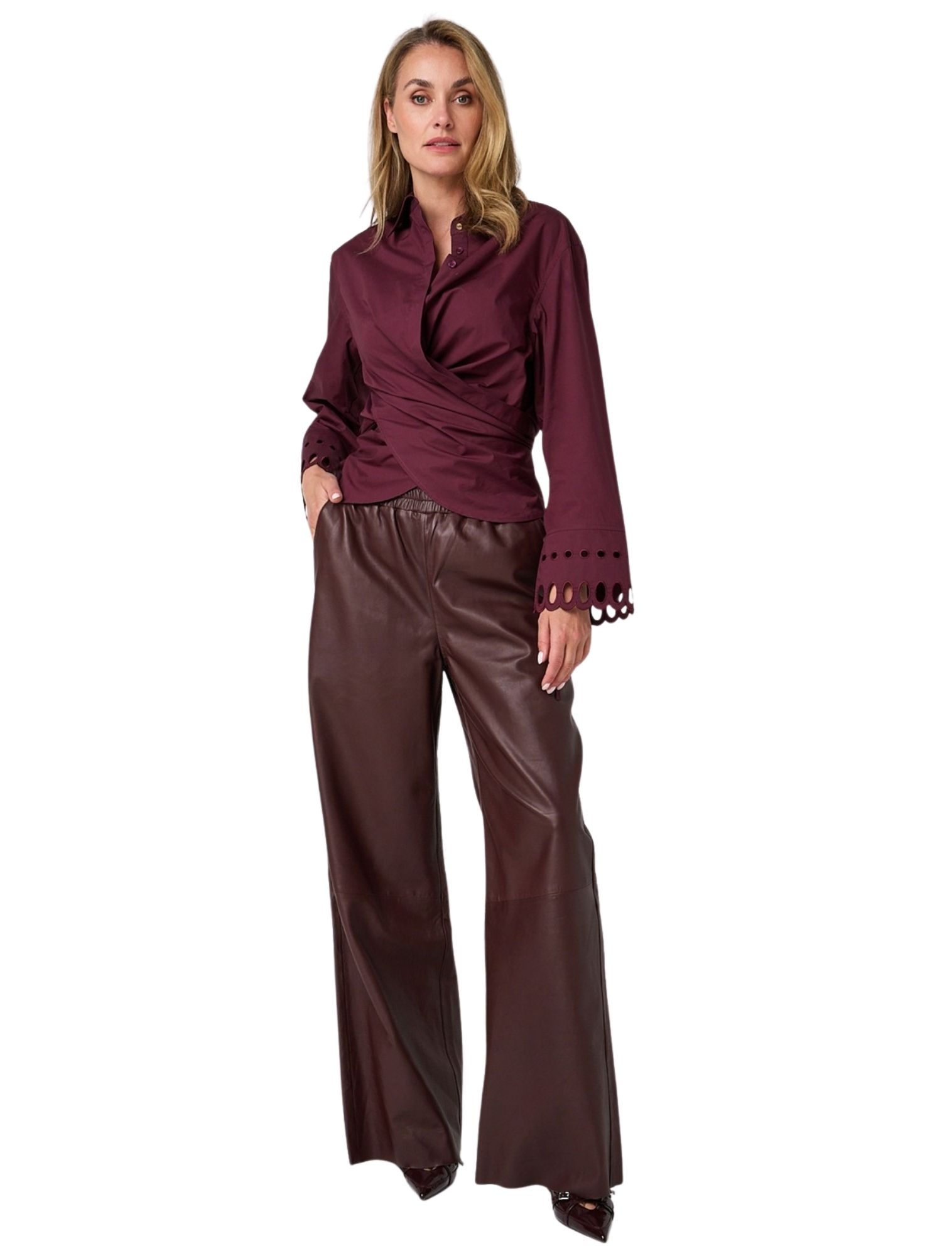 Ibana - Payten Burgundy - Dames - Broeken en Shorts - 48304_42_5