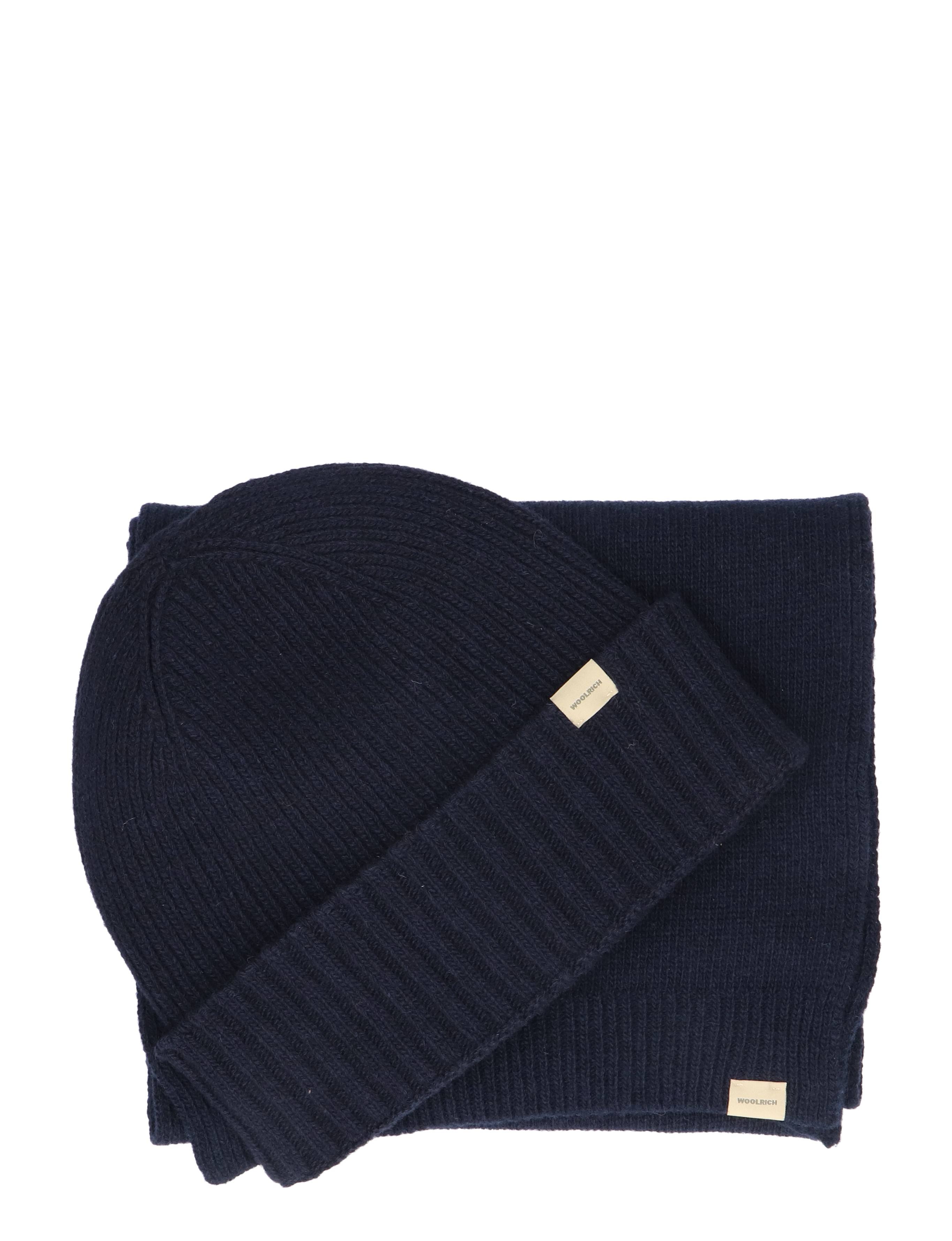 Woolrich - Gift Box Beanie & Sjaal 3989 Melton Blue - Heren - Mutsen - 48316_33_1