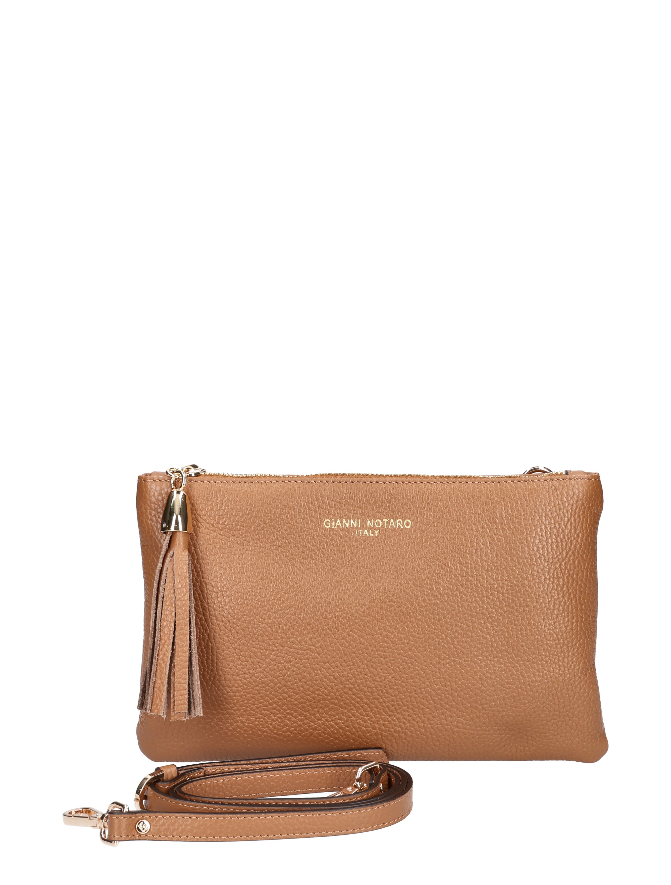 lederen tas, clutch, tassel, bruine tas, gouden hardware