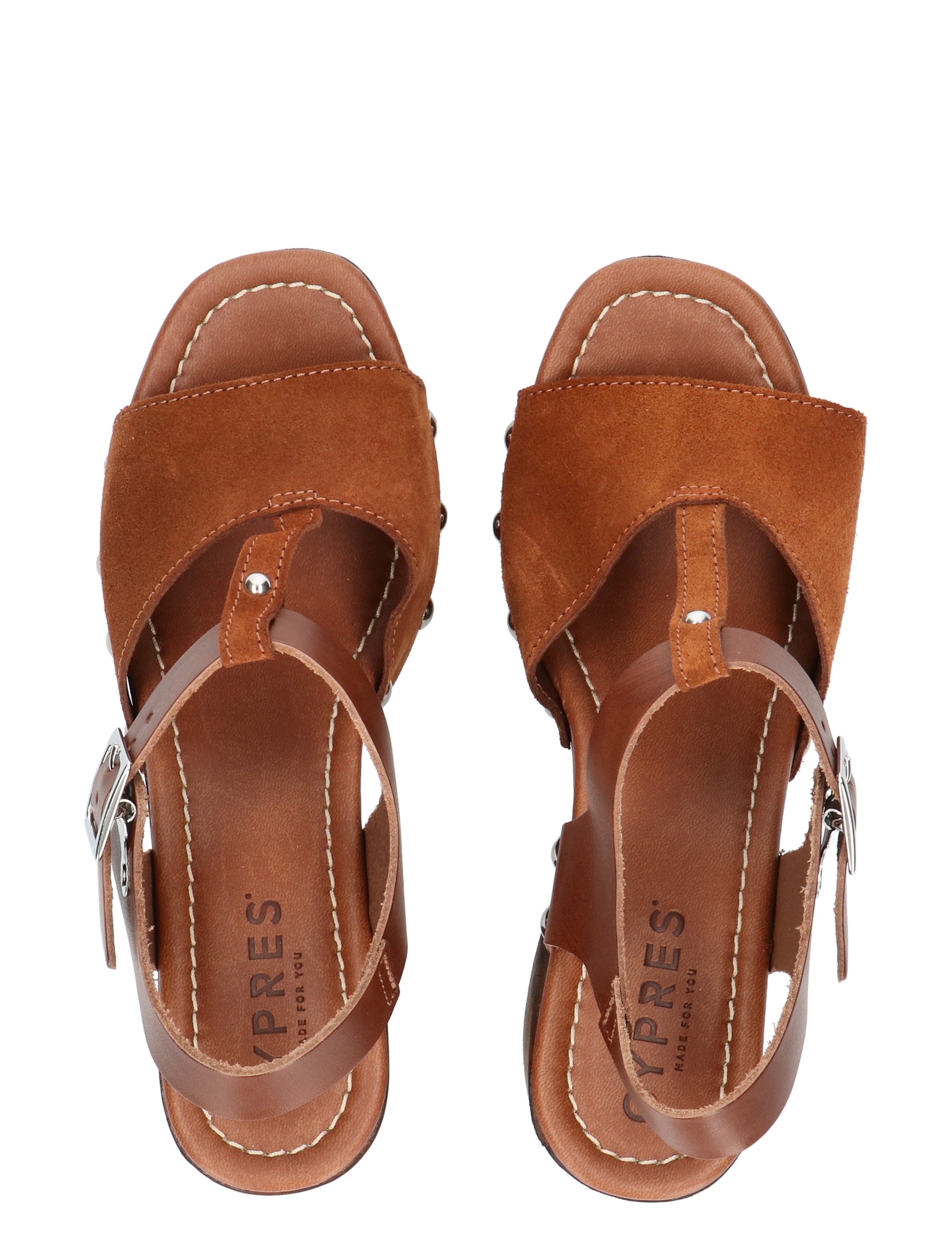 Cypres - Zarita 2610710 Suede Brown - Dames - Sandalettes - 50311_22_7