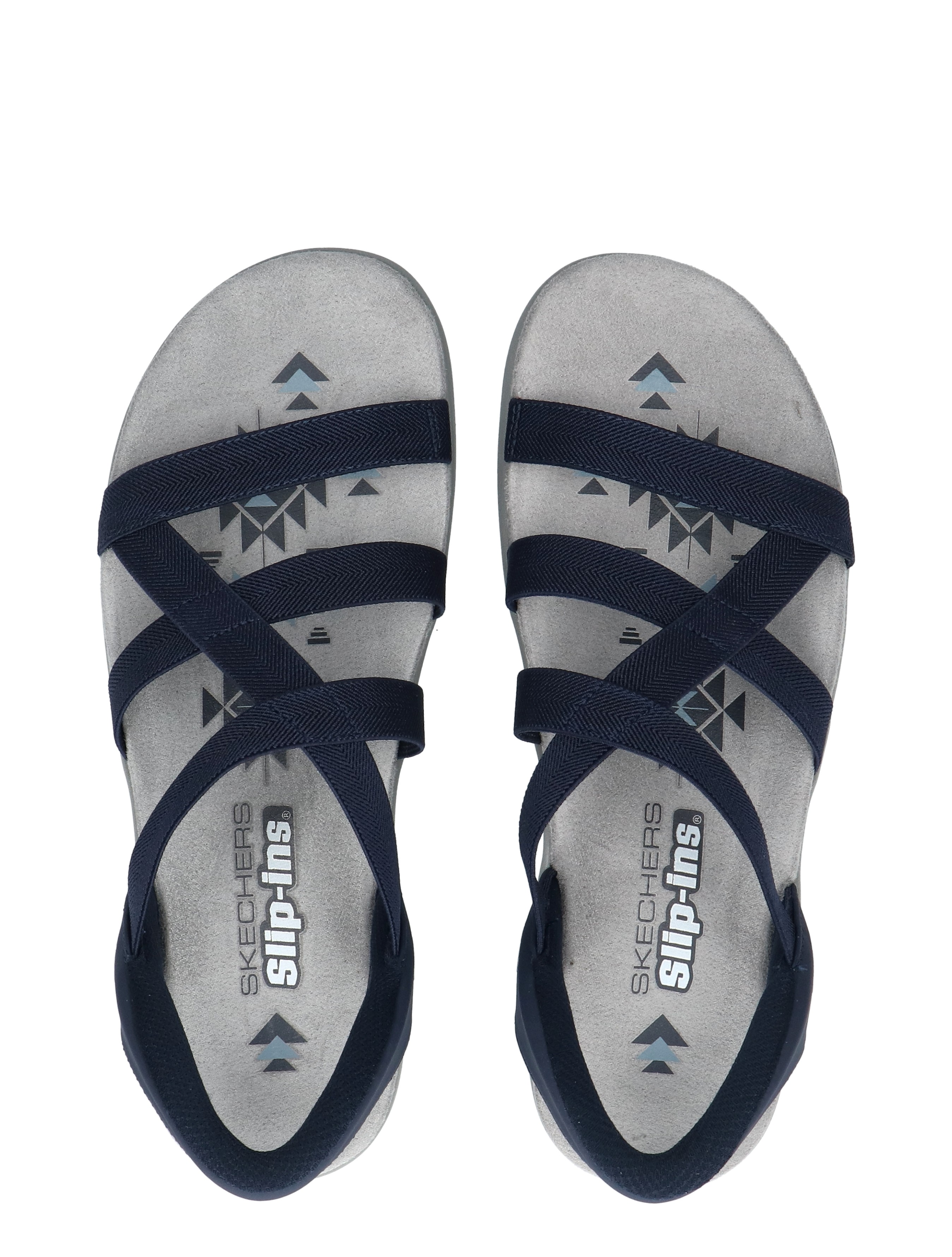 sandalen, sandalen met bandjes, hoofdstructuur met kruisbandjes, neonkleur/gedempte blauw, eenvoudig verstelbare bandjes