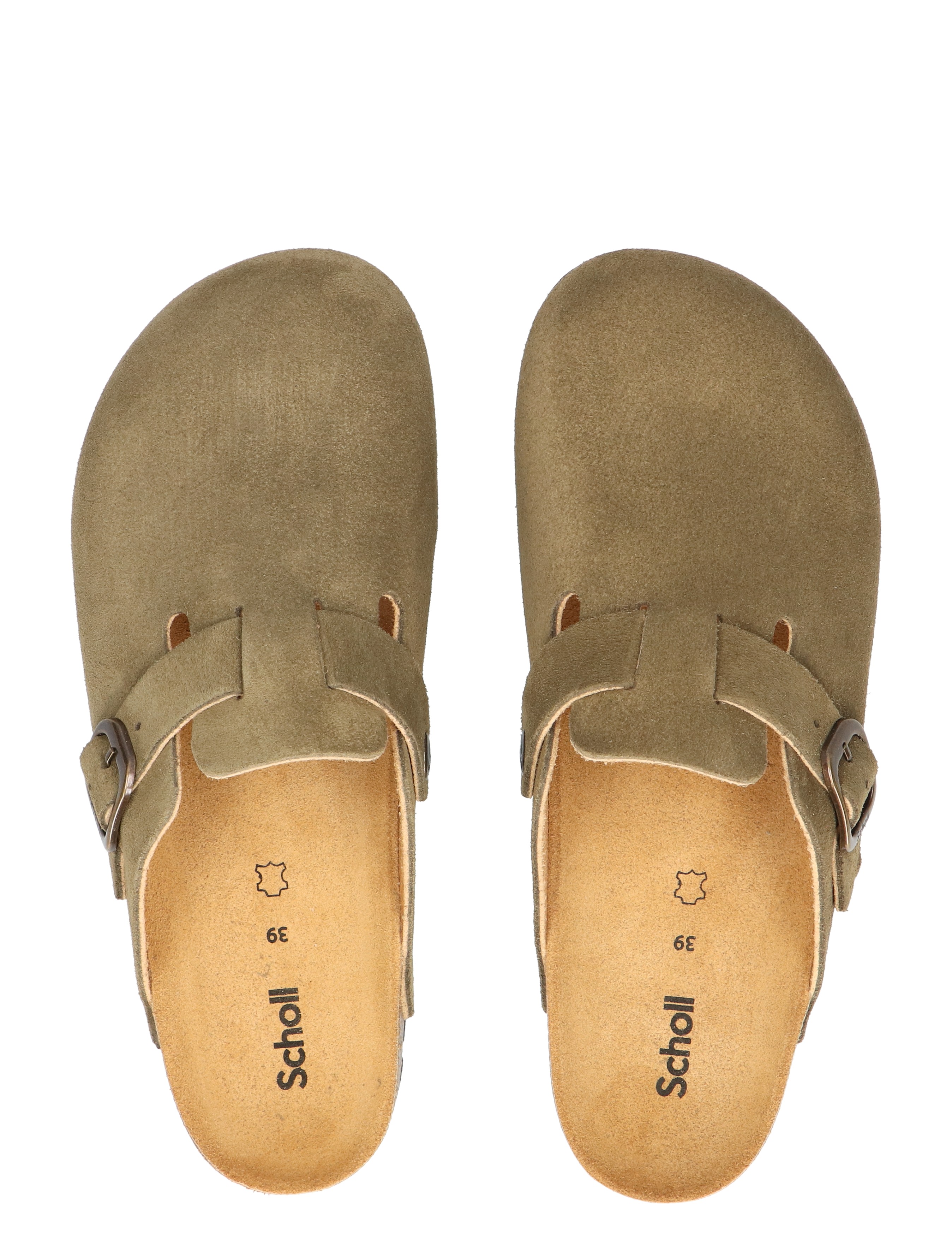 Scholl - Fae Suede Khaki - Dames - Muiltjes - 47424_66_7