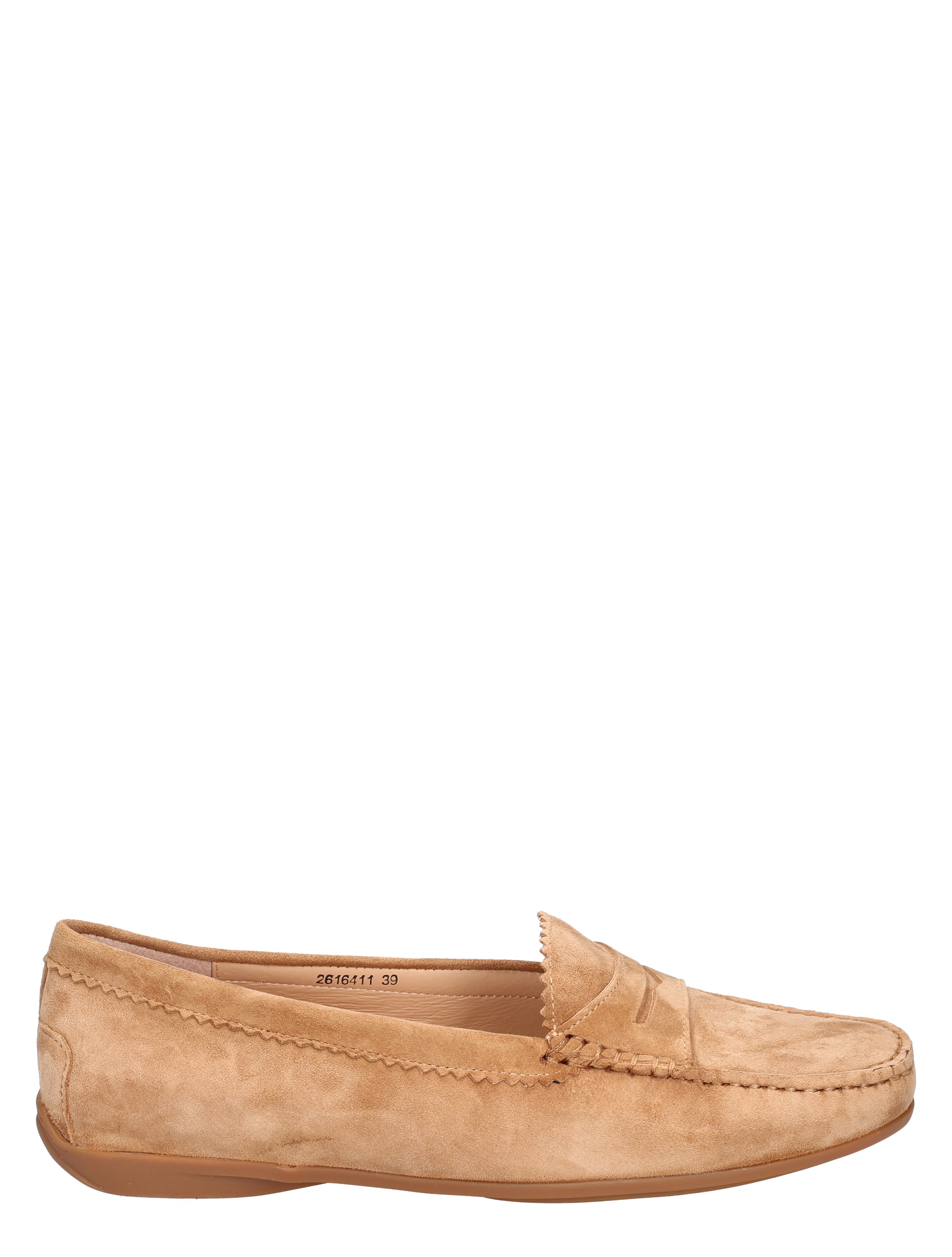 suède, loafers, damesmok, mocassin, lichtbruin