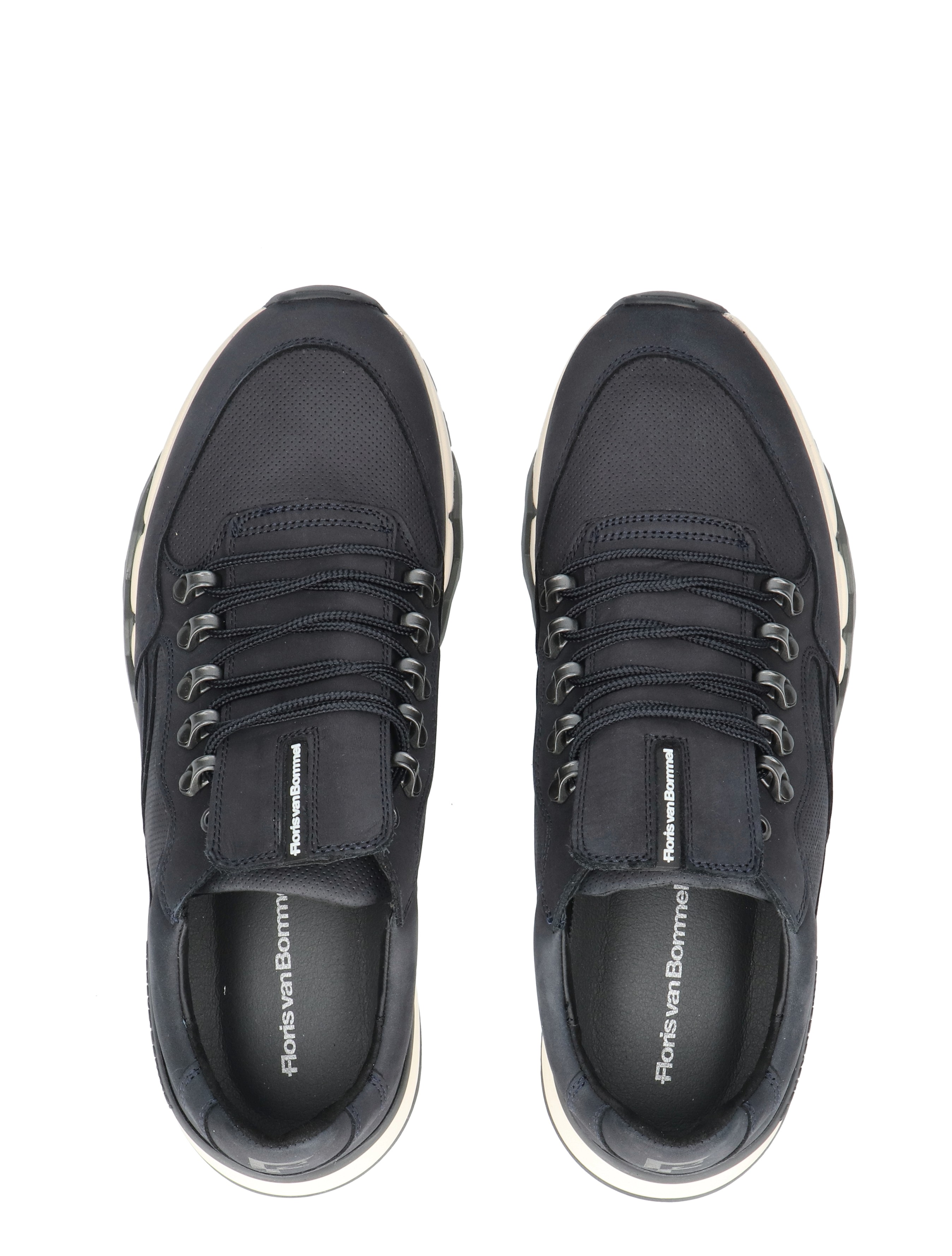 sneakers, laced shoes, navy blue, mesh panel, rubber sole